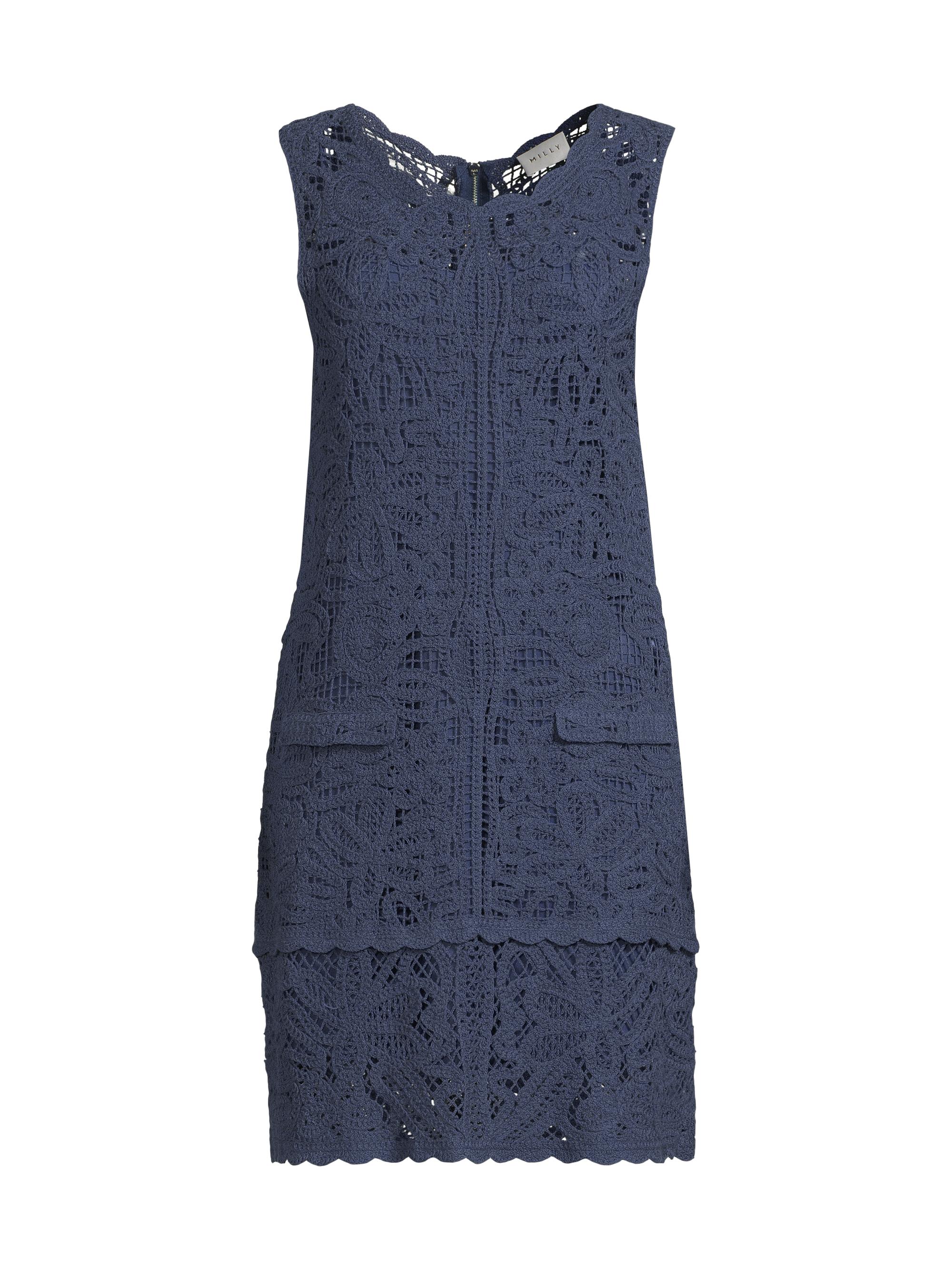Milly Kait Strapless Tiled Lace Midi-Dress | Saks Fifth Avenue