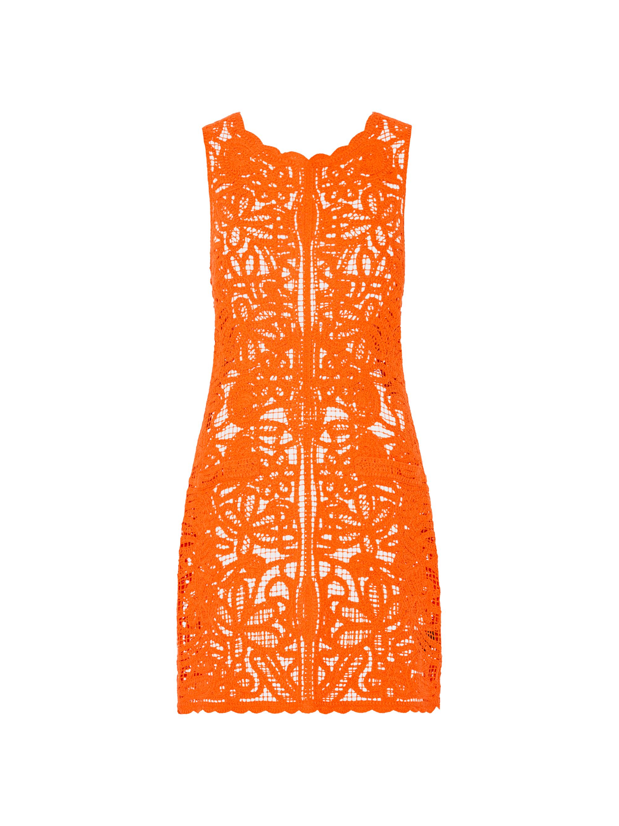 Milly Women's Crochet Cotton Cover-Up Minidress - Orange