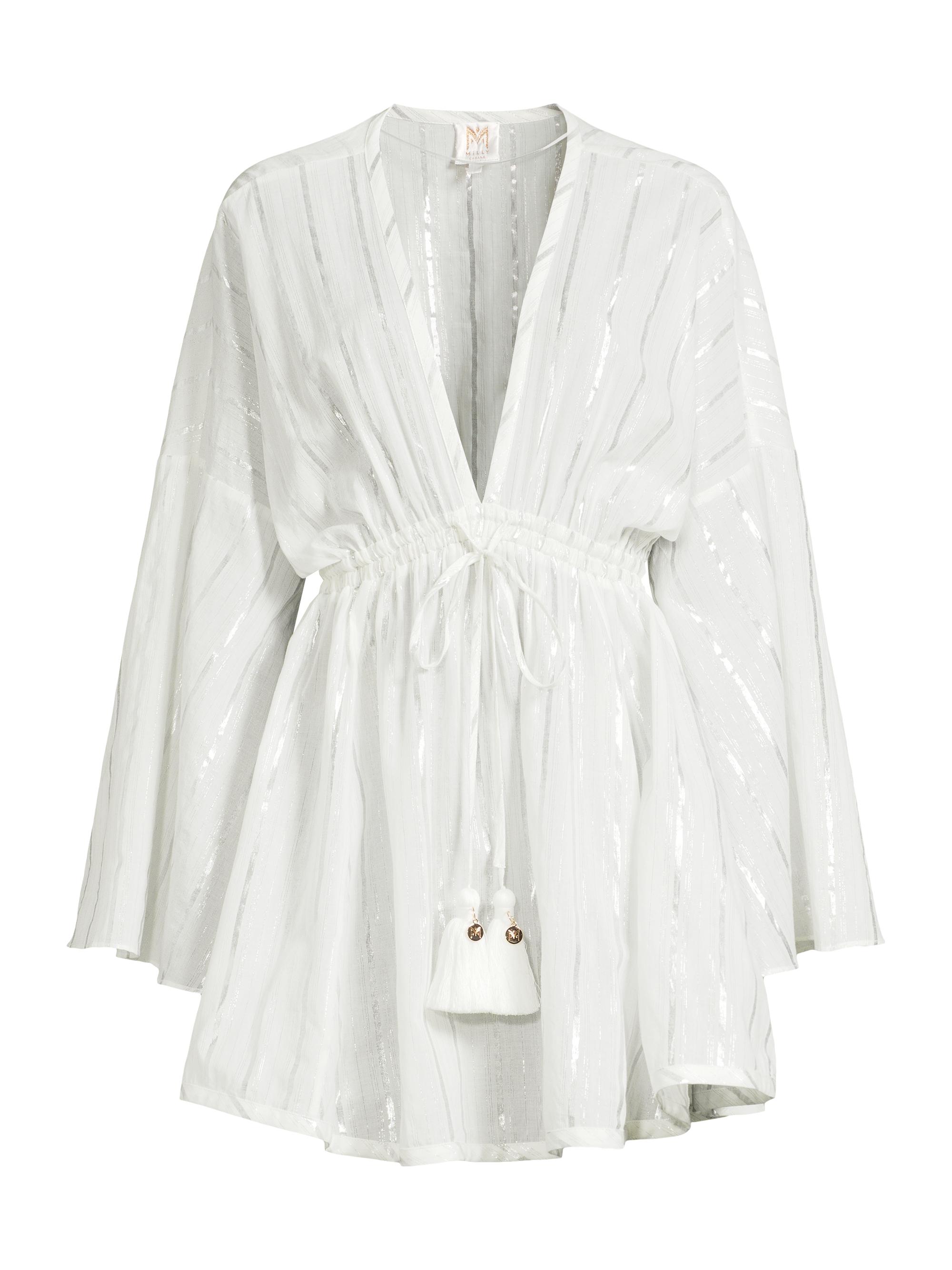 Milly Women's Olympia Stripe Cover-Up Dress - White