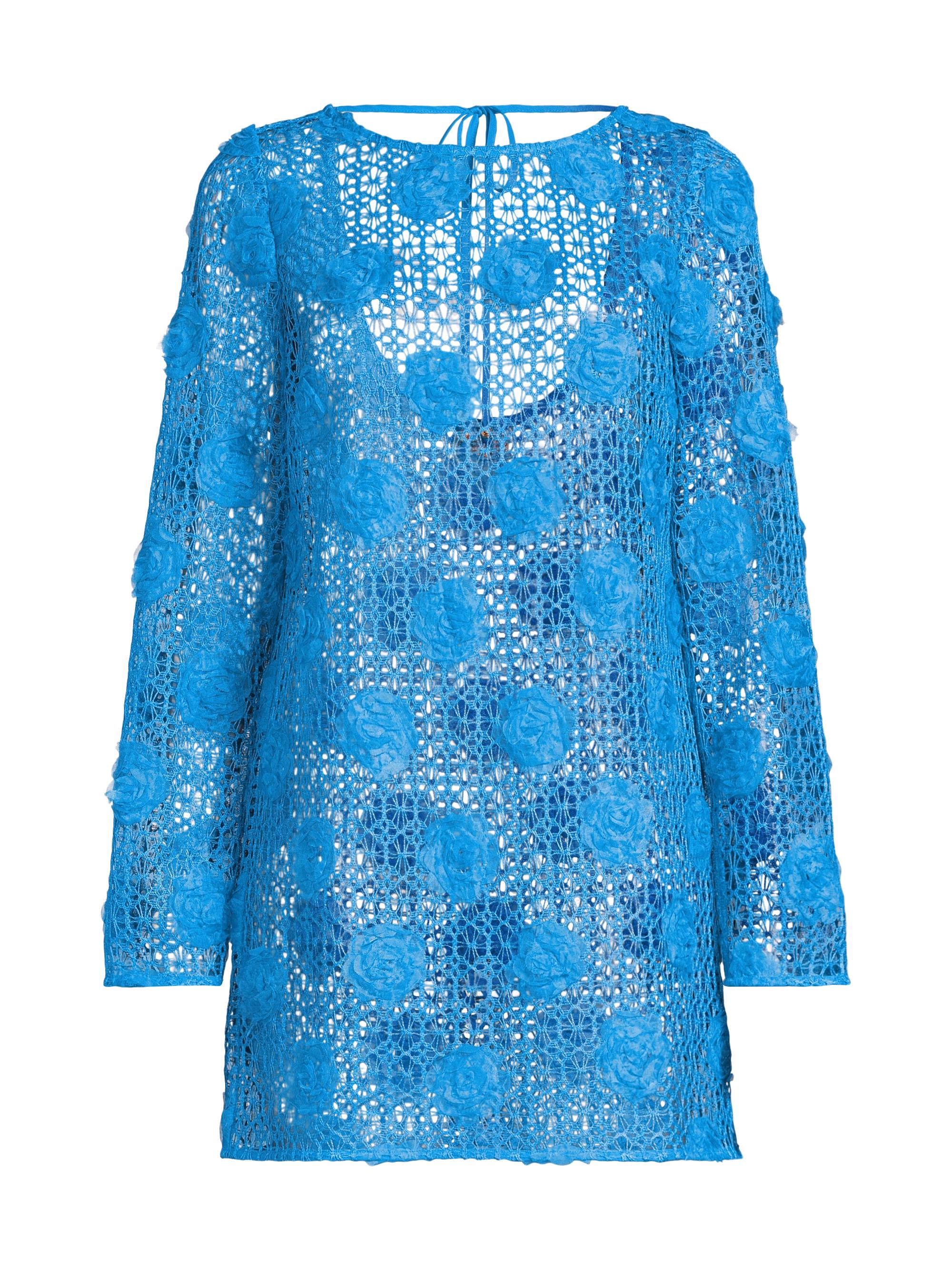 Milly Women's 3D Crochet Cover-Up - Blue