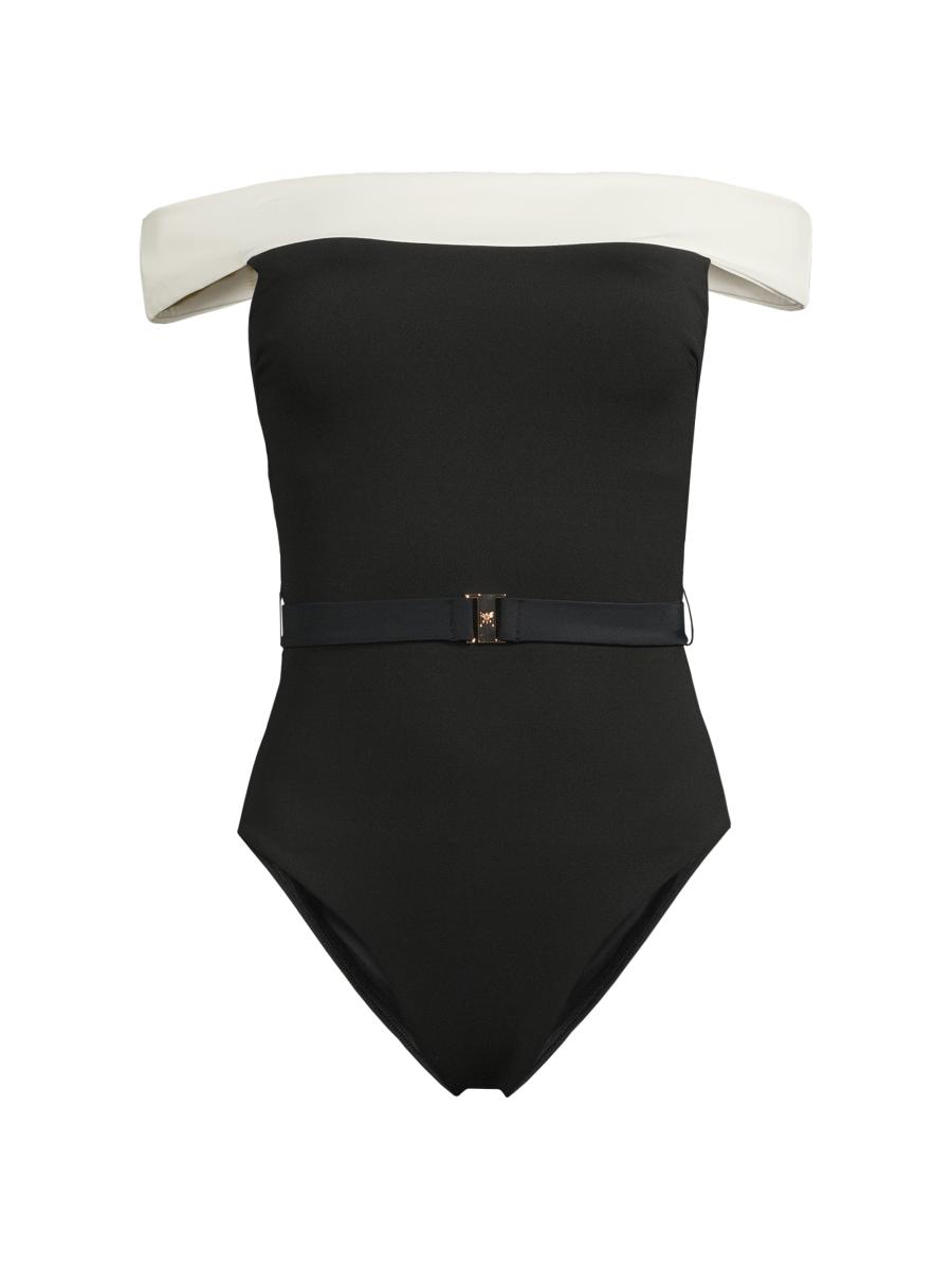 Milly Women's Off-the-shoulder One-piece Swimsuit In Multi