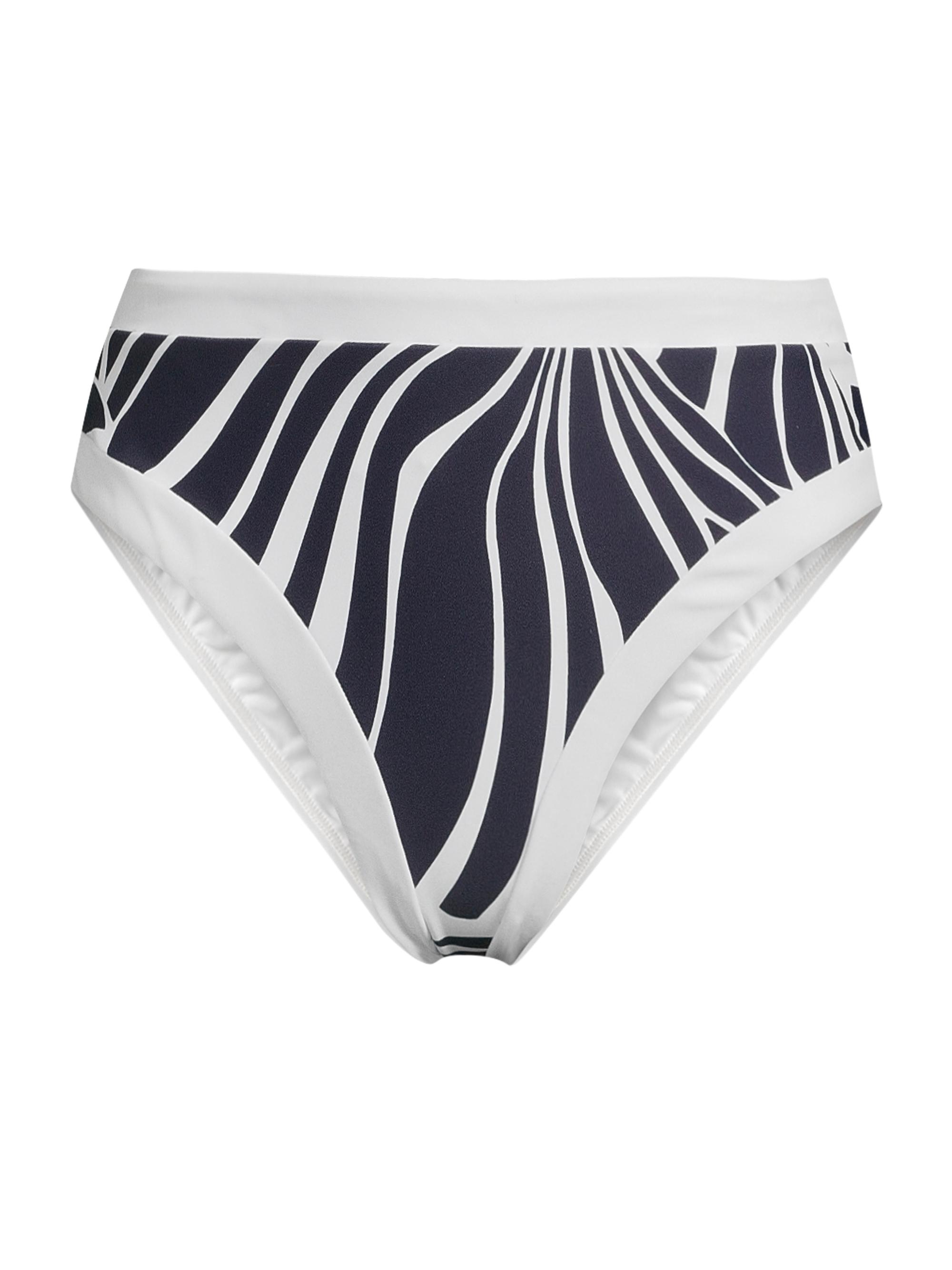 Milly Women's Abstract Kai Print Bikini Bottom - Navy White