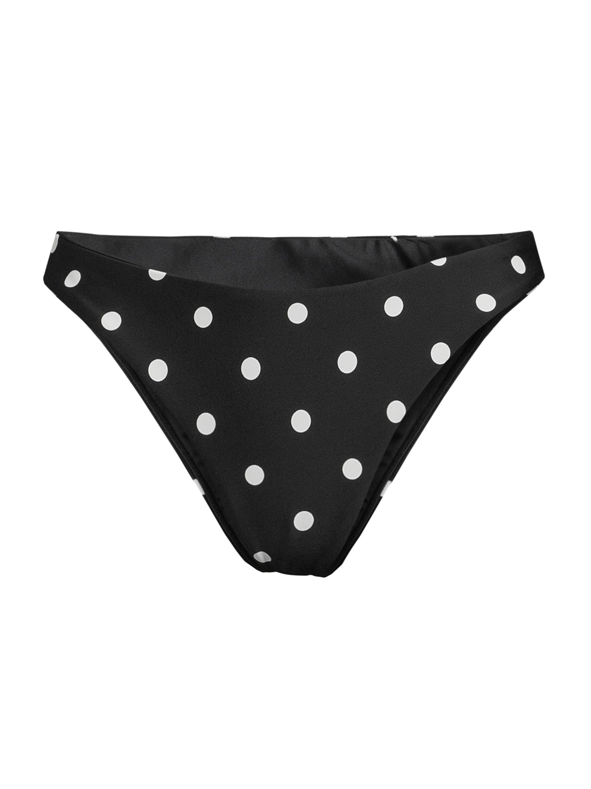 Milly Women's Margot Polka Dot Bikini Bottom - Black White