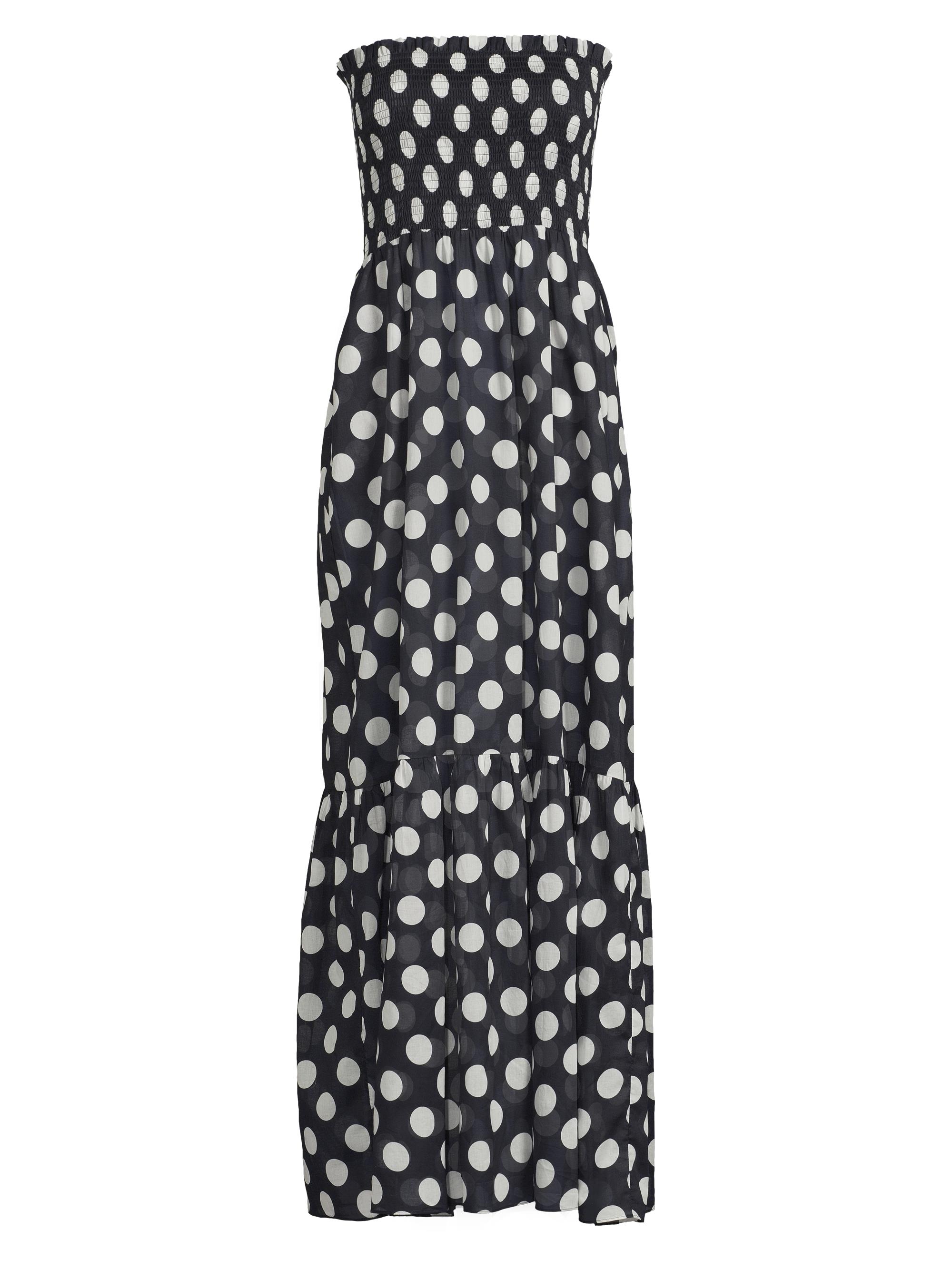 Milly Women's Olen Polka Dot Strapless Cover-Up Maxi Dress - Black White