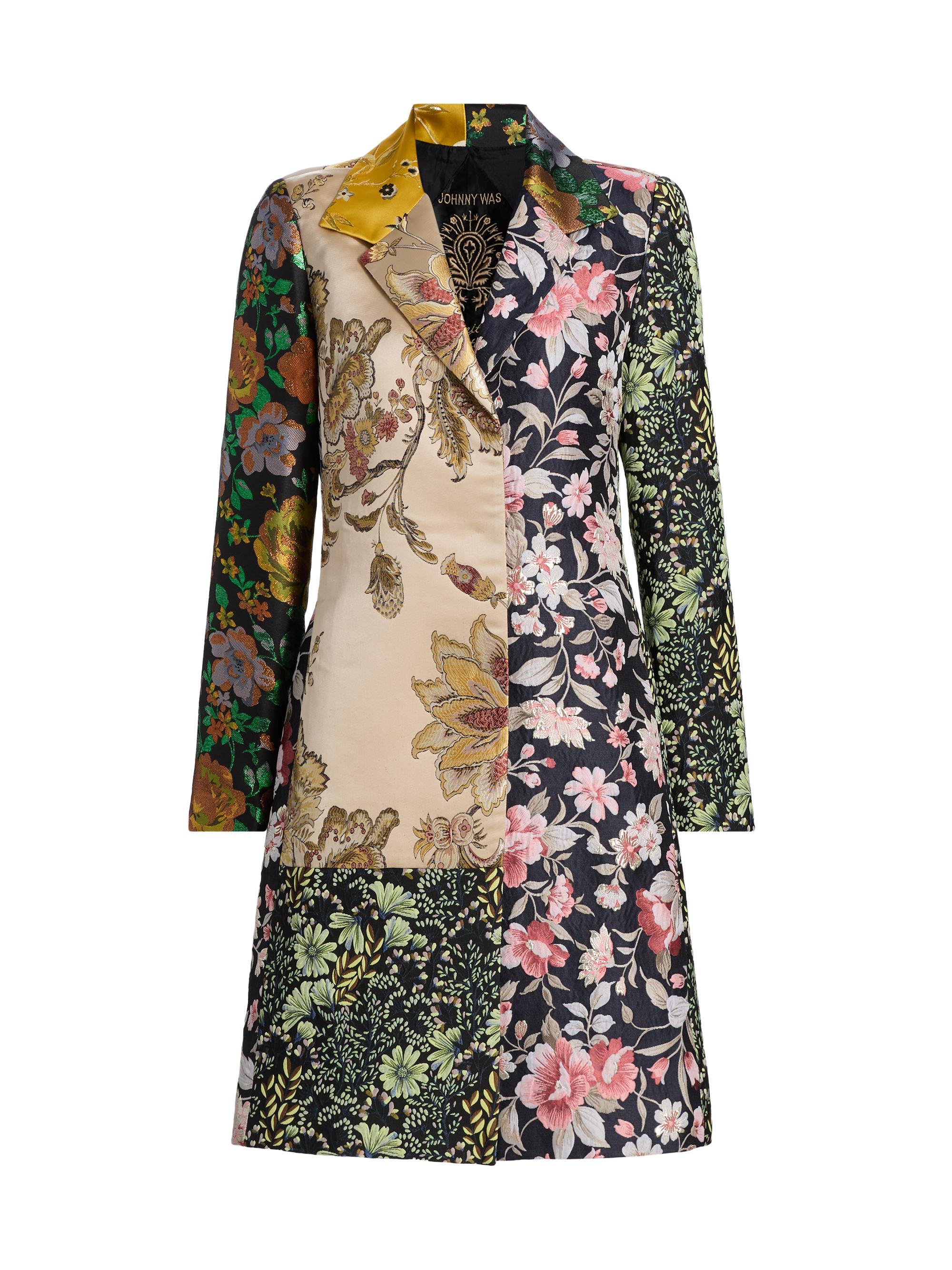 Johnny Was Women's Limited Edition Floral Jacquard Coat - Black