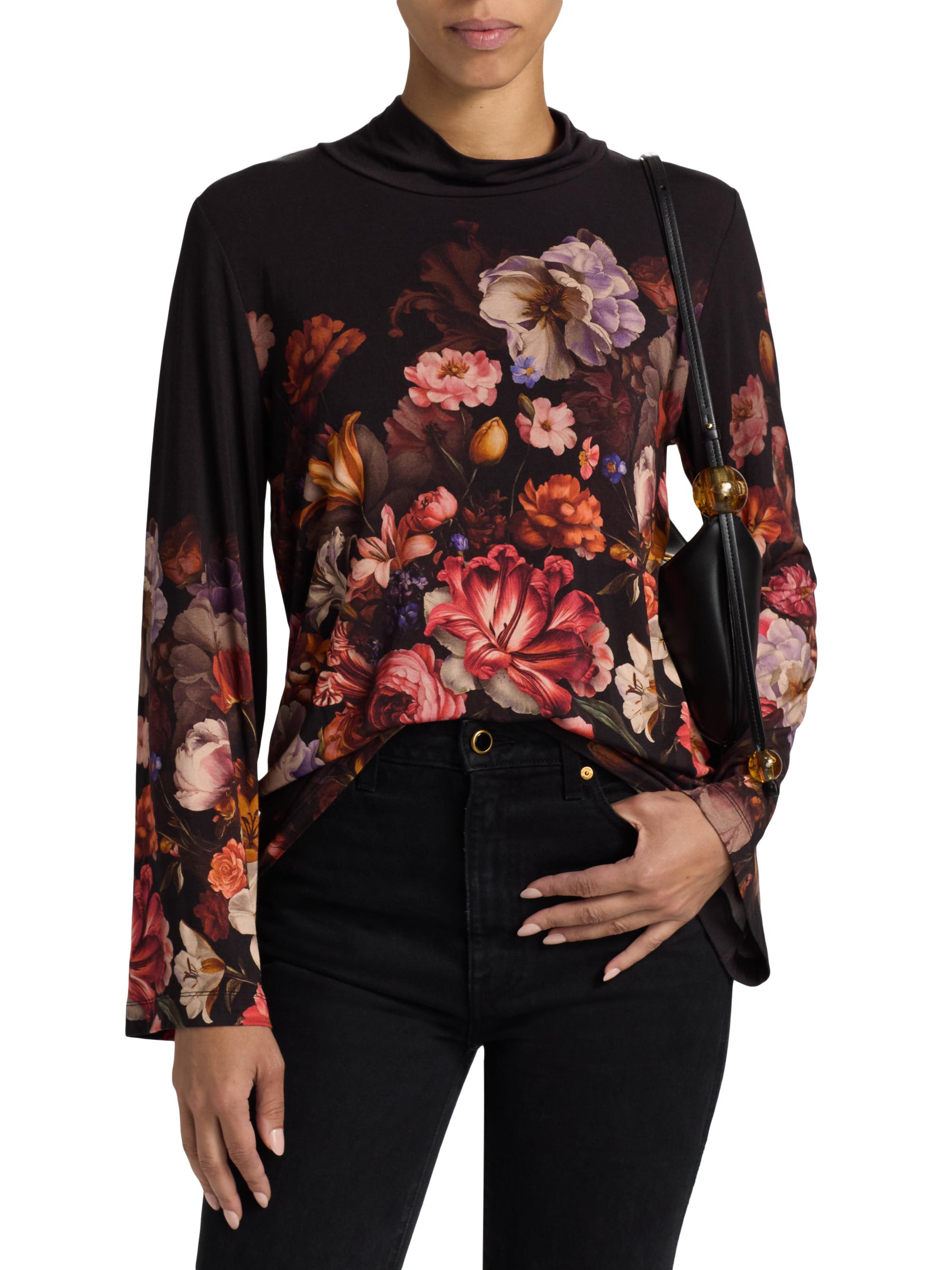 Johnny Was The Janie Favorite Flare Sleeve Crew Neck - Beckett Blooms - LG