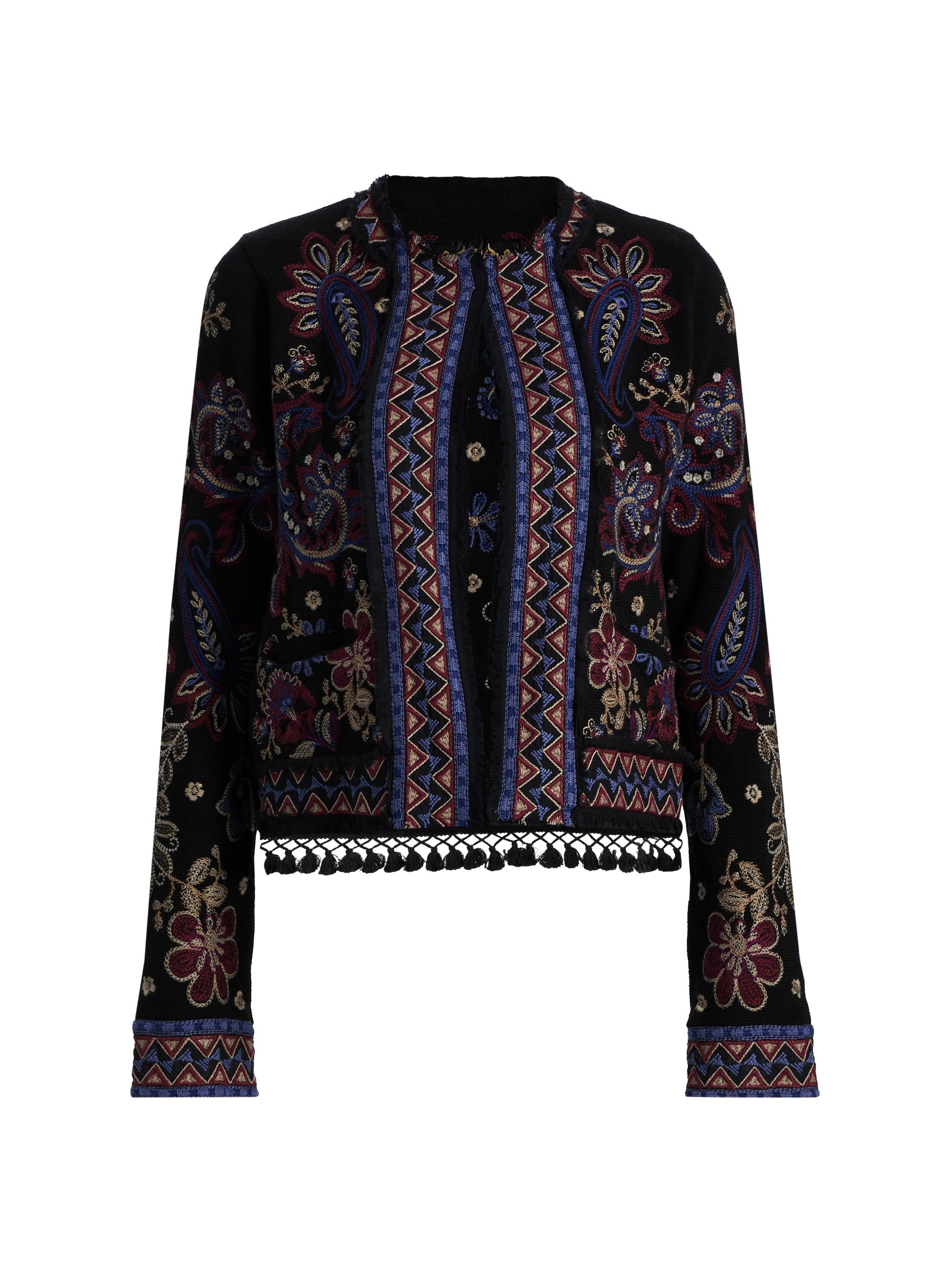 Katiuska Embroidered Velvet Short Jacket