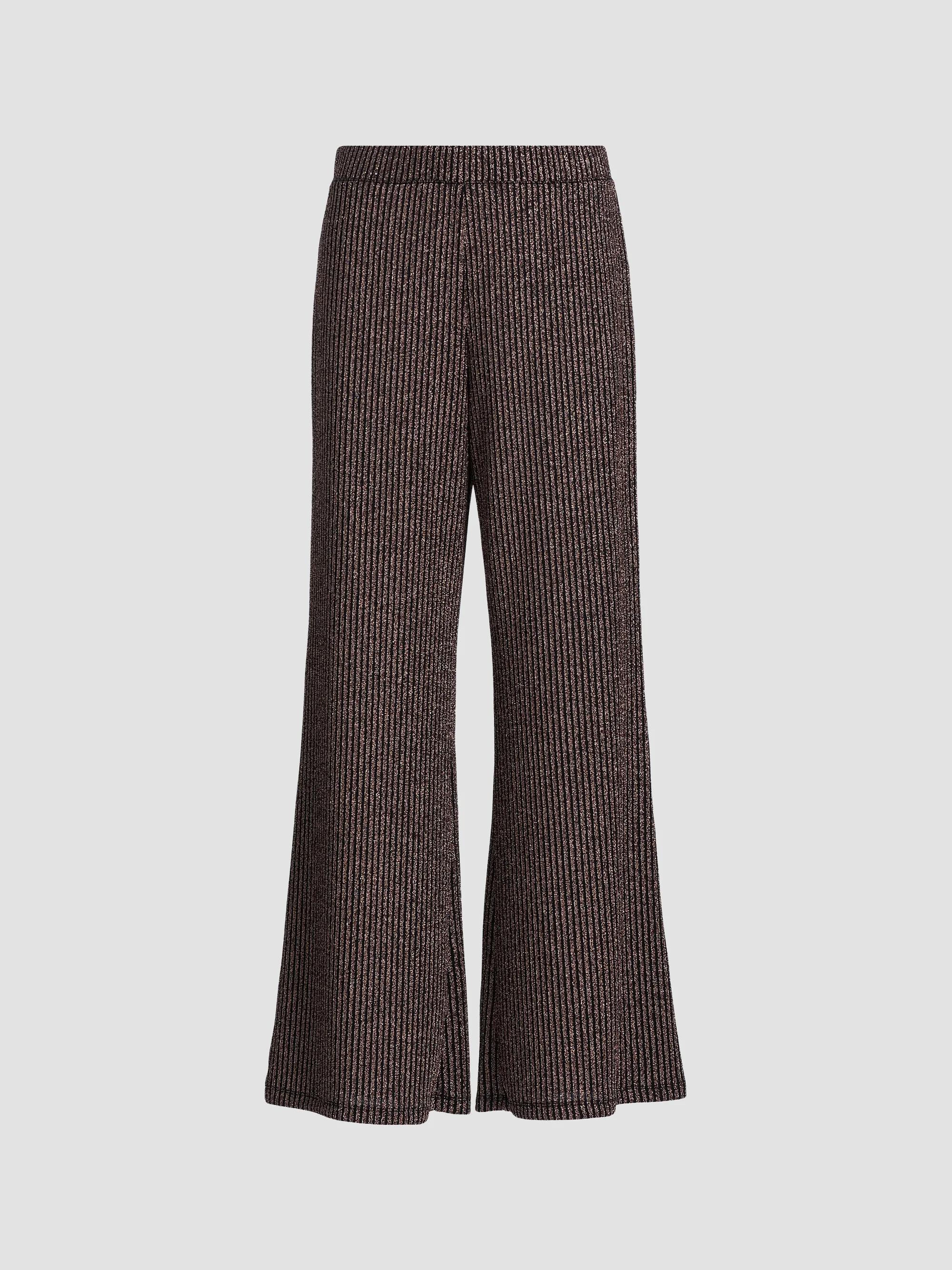 Johnny Was Jenna Easy Metallic Rib-Knit Pants | Saks Fifth Avenue