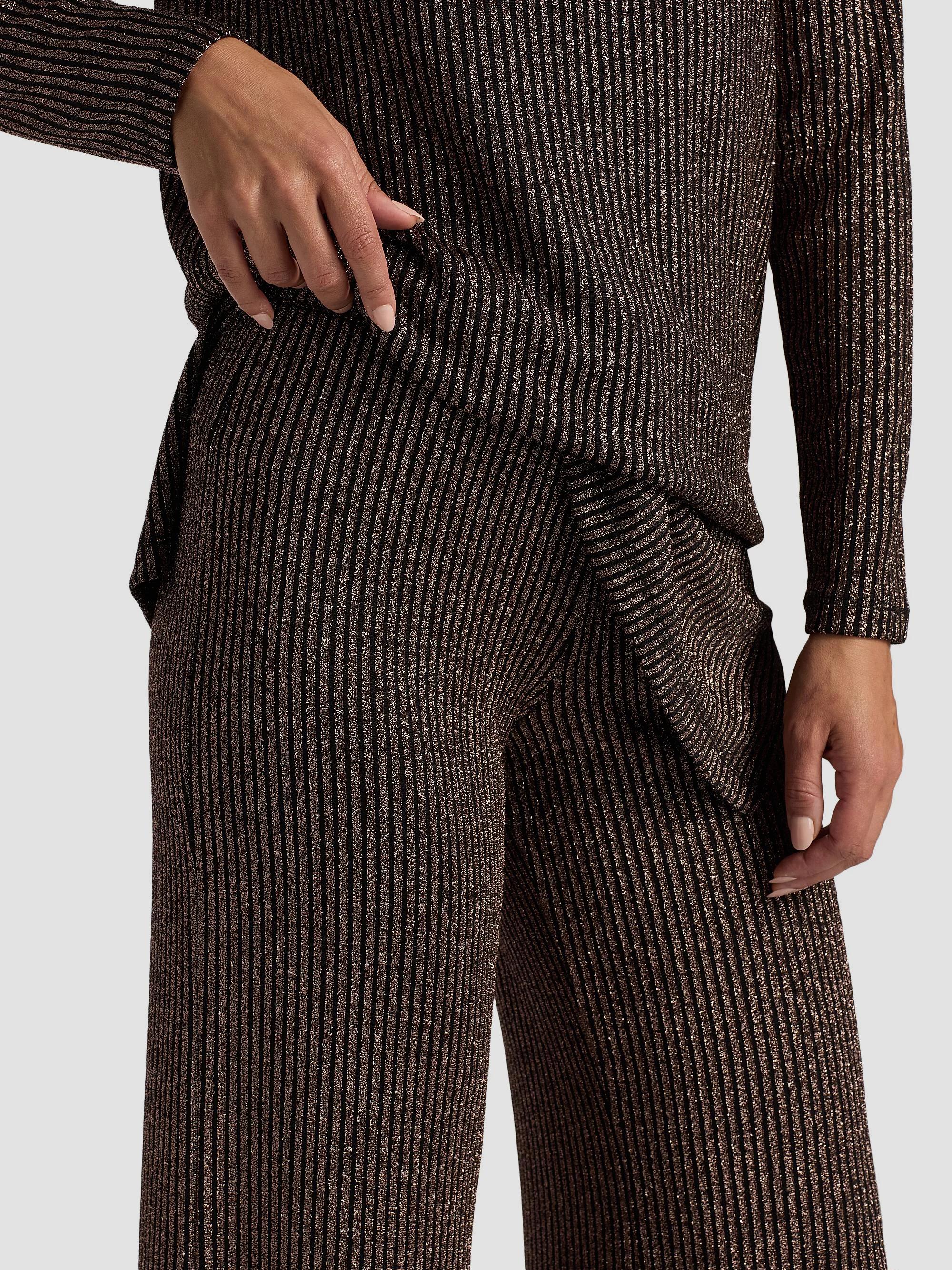 Johnny Was Jenna Easy Metallic Rib-Knit Pants | Saks Fifth Avenue