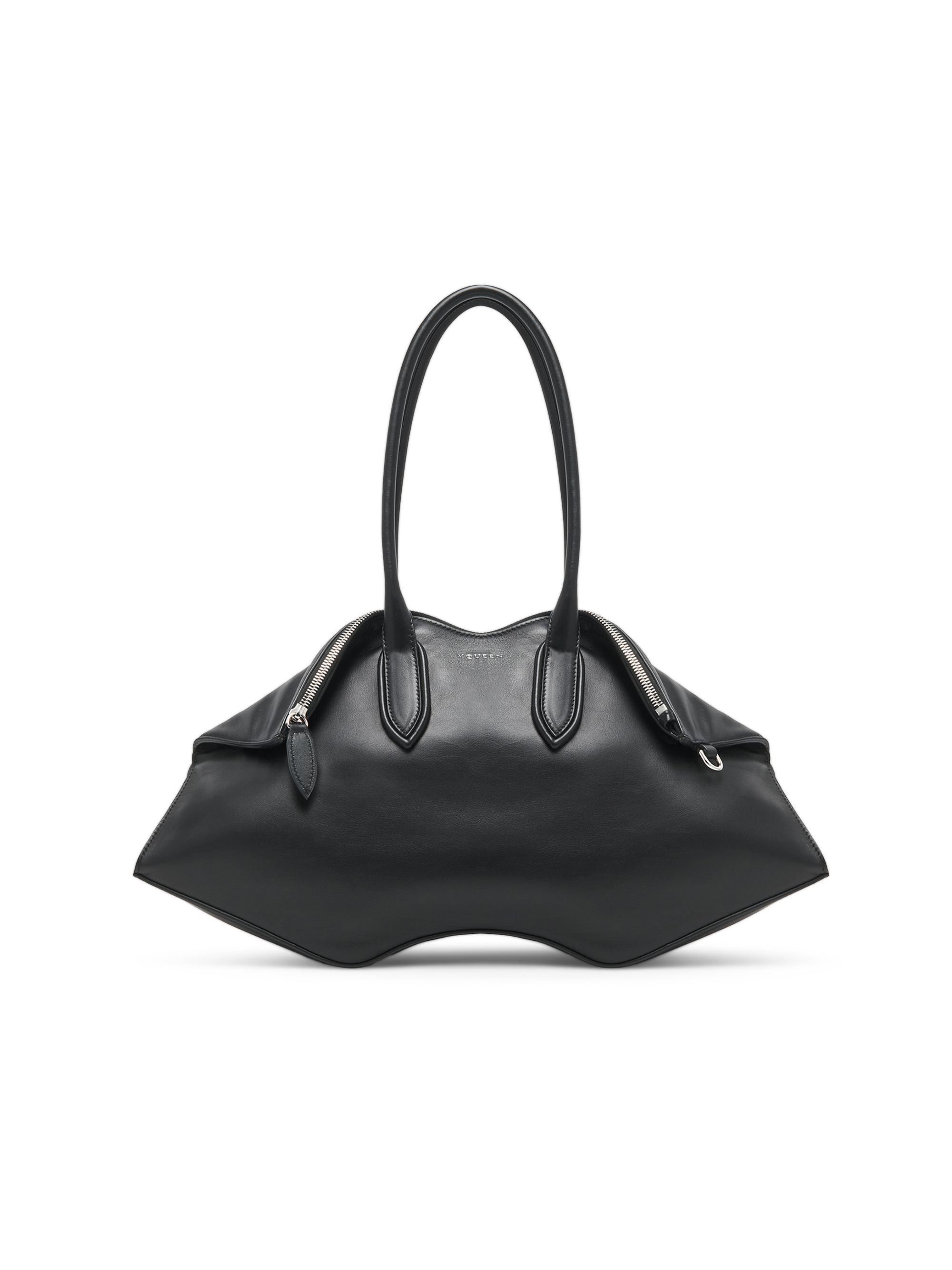 McQueen Women's Leather Shoulder Bag - Black Silver