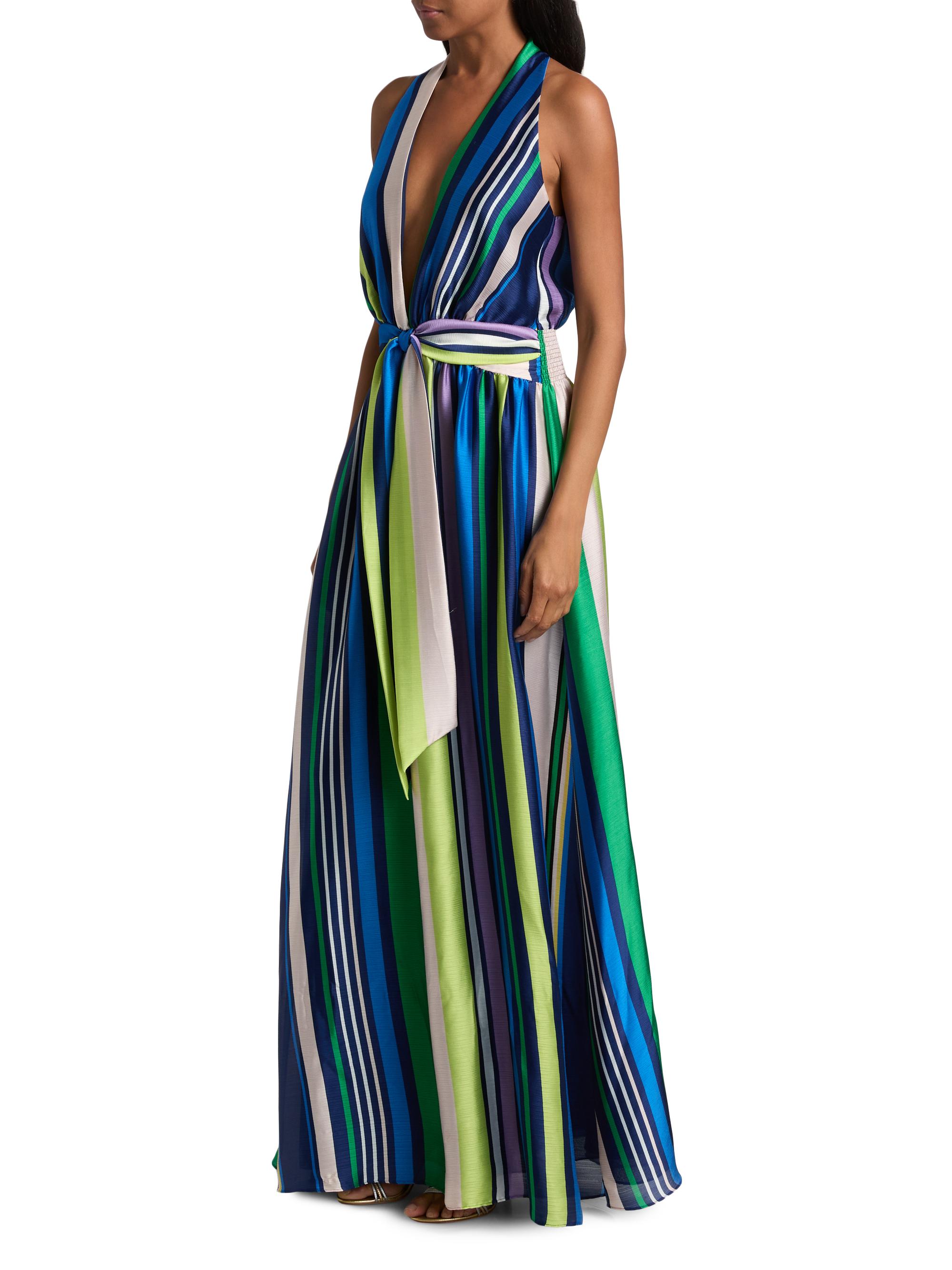 chinese dress ladies Erika Peña Selena Maxi Dress Stripe Miami Stripe / M/L main image 0