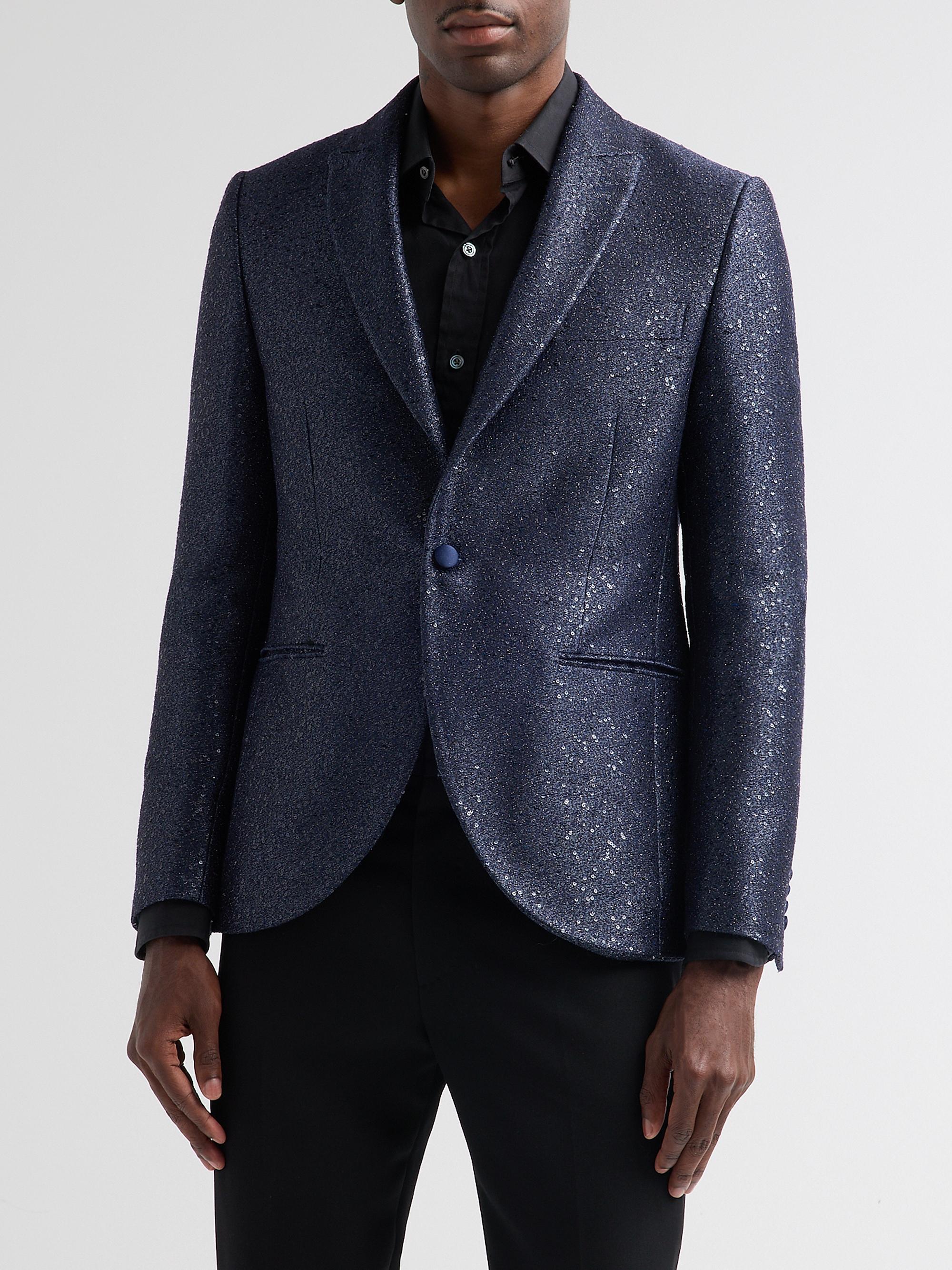 Pal Zileri Men's Sparkle Donegal-Effect Dinner Jacket - Blue | Thumbnail 4