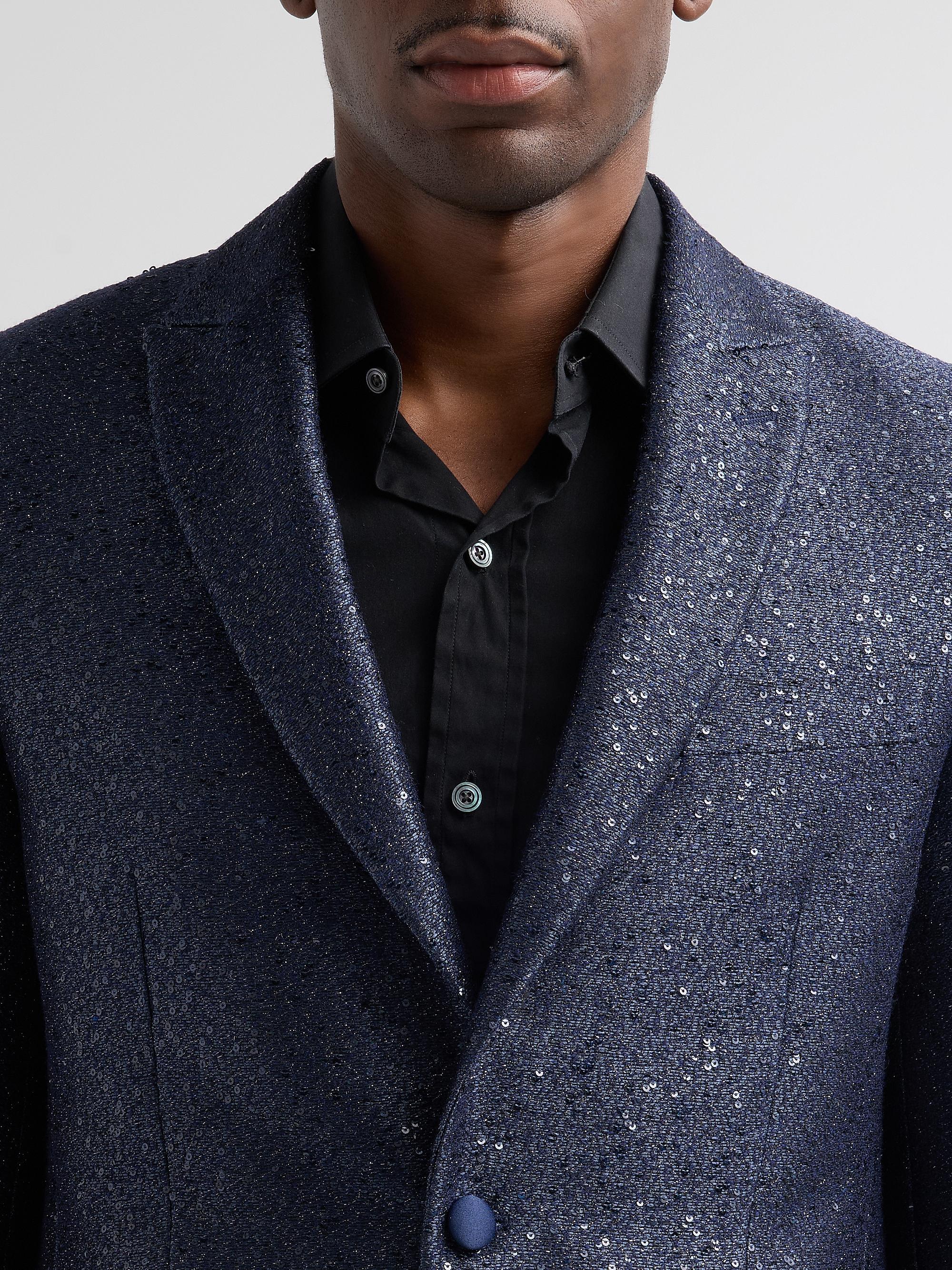 Pal Zileri Men's Sparkle Donegal-Effect Dinner Jacket - Blue | Thumbnail 5