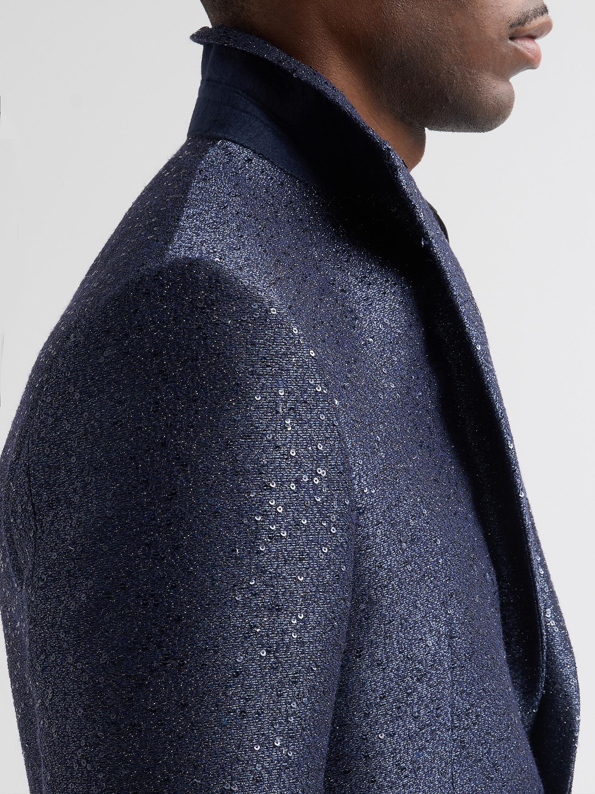 Pal Zileri Men's Sparkle Donegal-Effect Dinner Jacket - Blue | Thumbnail 7