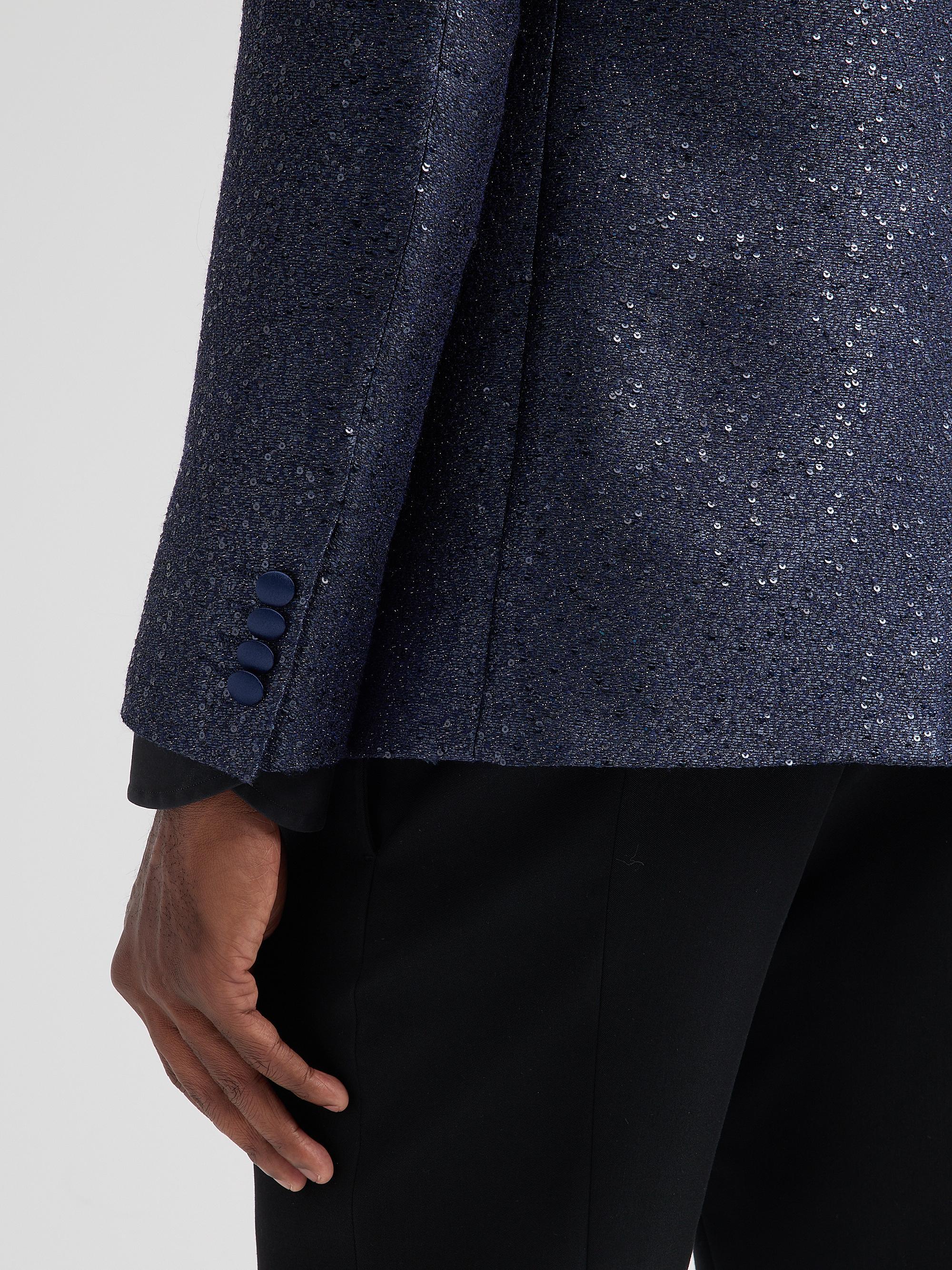Pal Zileri Men's Sparkle Donegal-Effect Dinner Jacket - Blue | Thumbnail 8