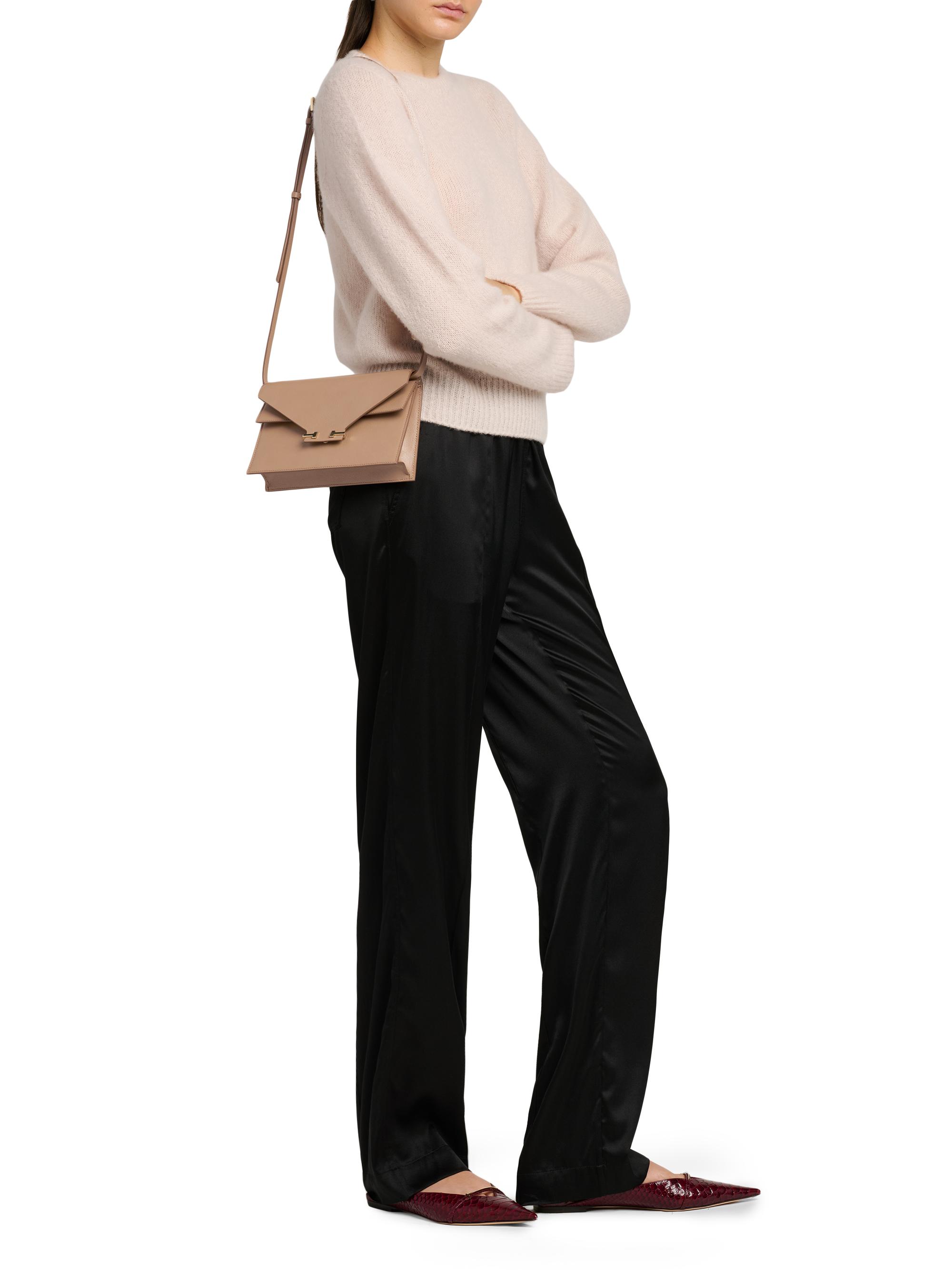 Mini Aube Leather Shoulder Clutch