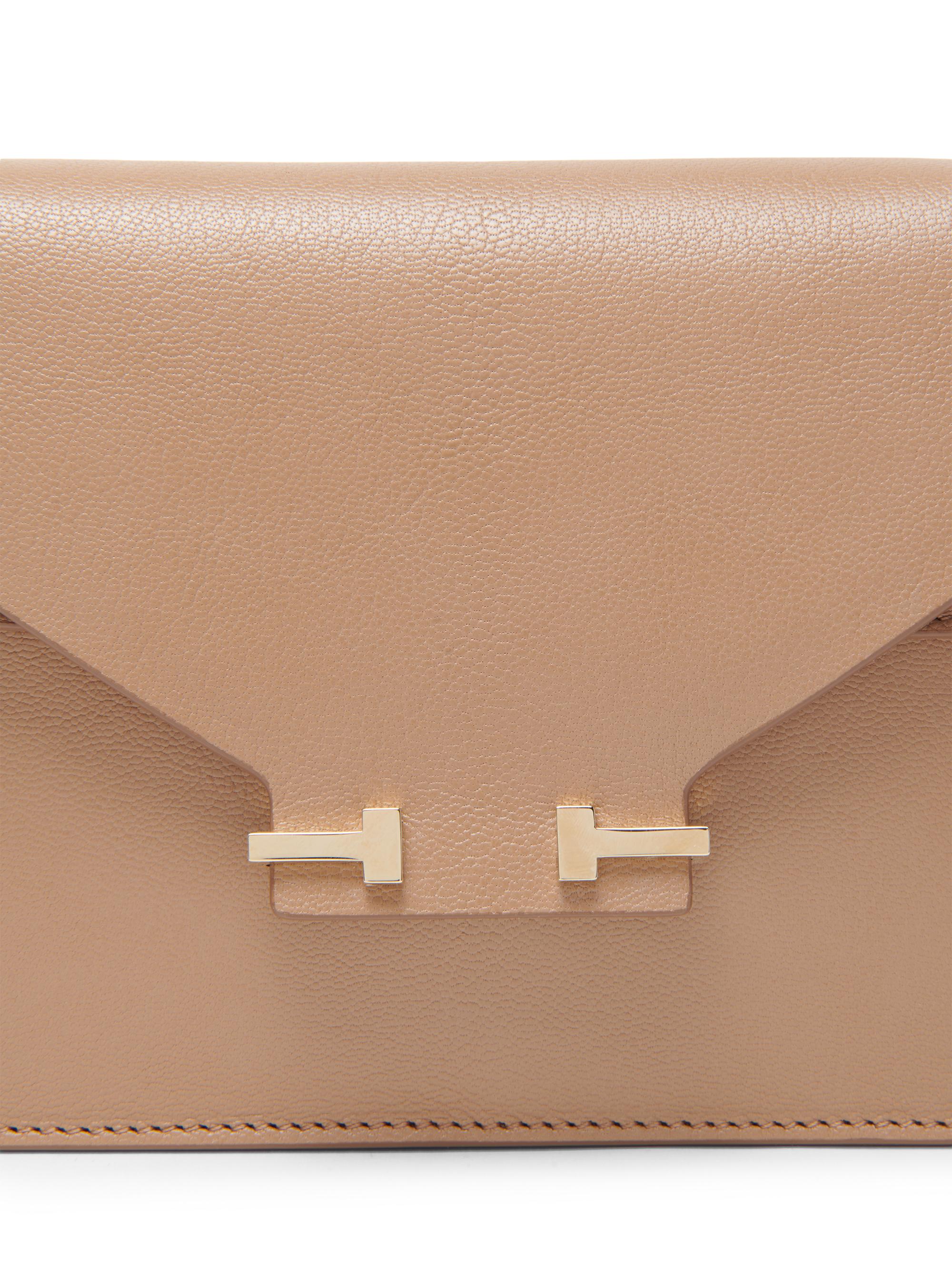 Mini Aube Leather Shoulder Clutch