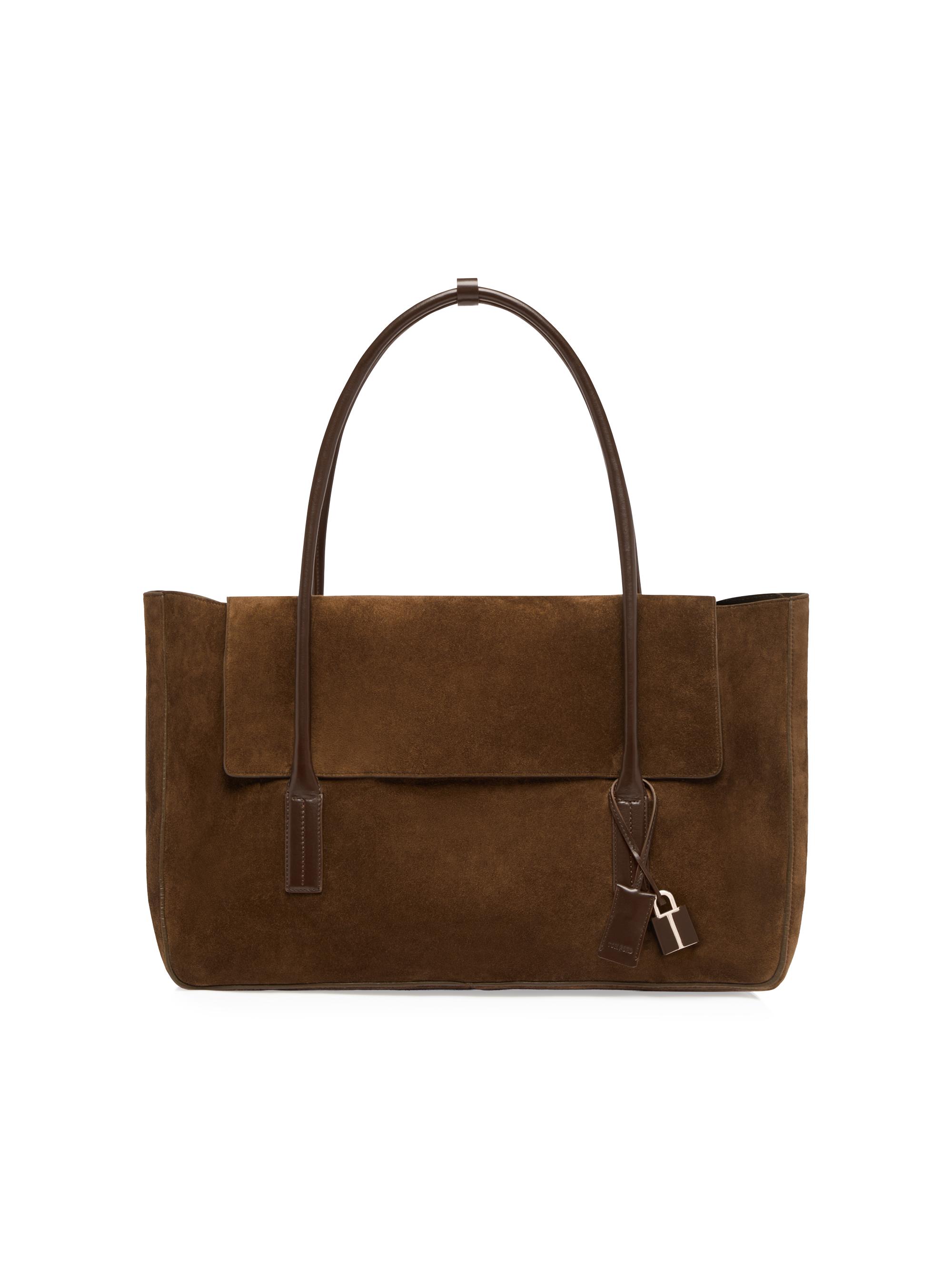 TOM FORD Women's Eclipse  Suede Shoulder Bag - Whisky