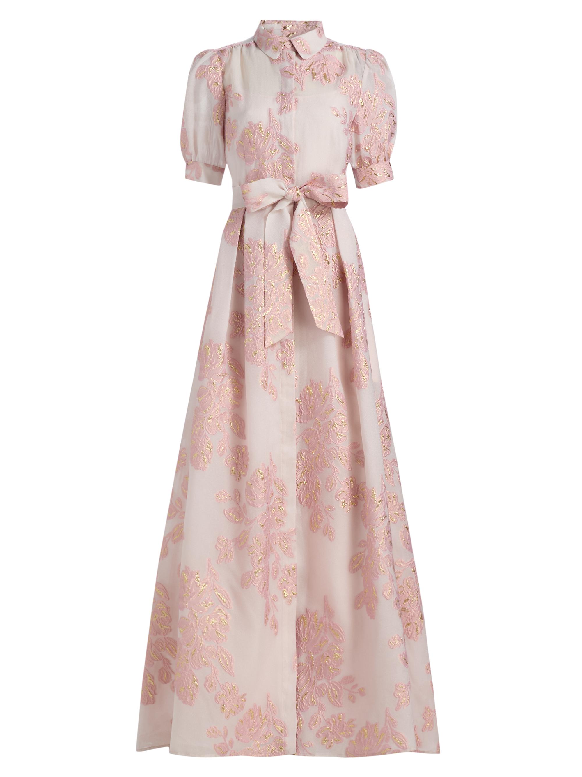teri jon by rickie freeman floral embroidered tulle midi dress Embroidered Tulle Dress With Floral Print – Terijon.com main image 1