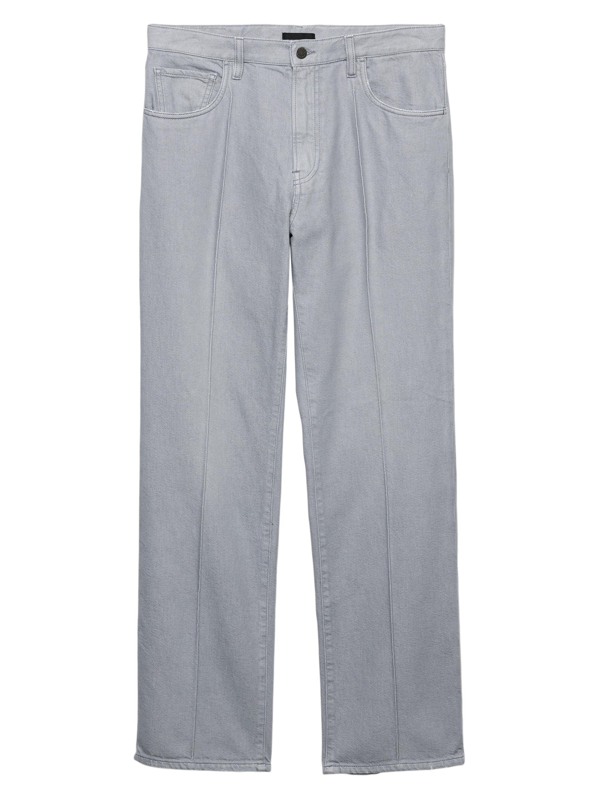 Prada Men's Five-Pocket Washed Denim Jeans - Grey