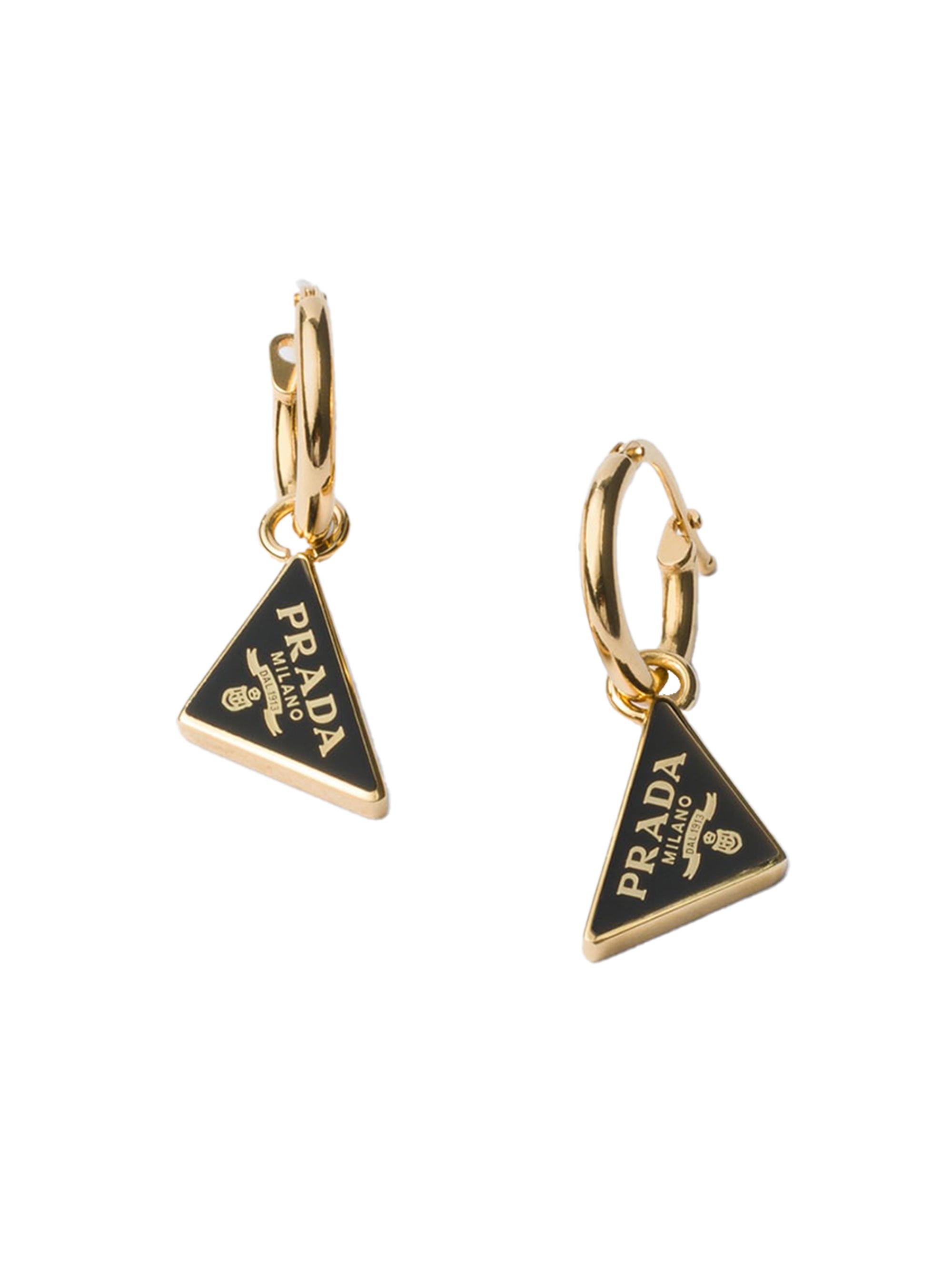 Prada Women's Enameled Metal Earrings - Gold