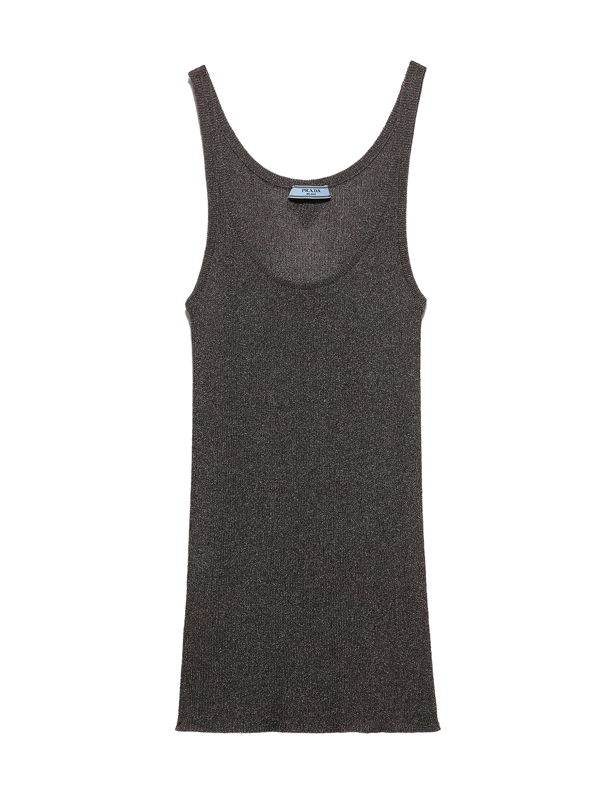 Prada Women's Lamé Tank Top - Grey