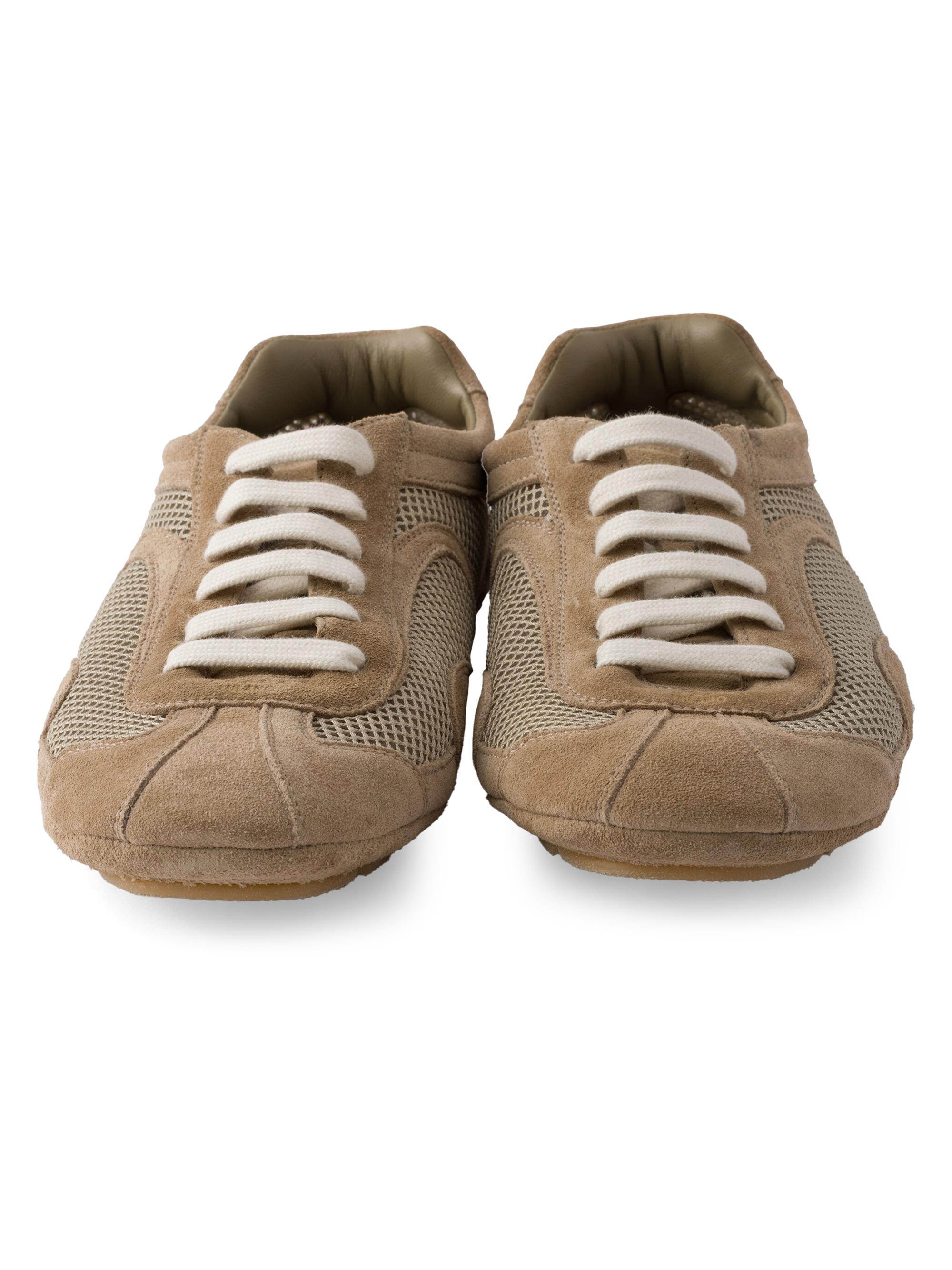 Prada Montecarlo Suede and Mesh Sneakers | Saks Fifth Avenue