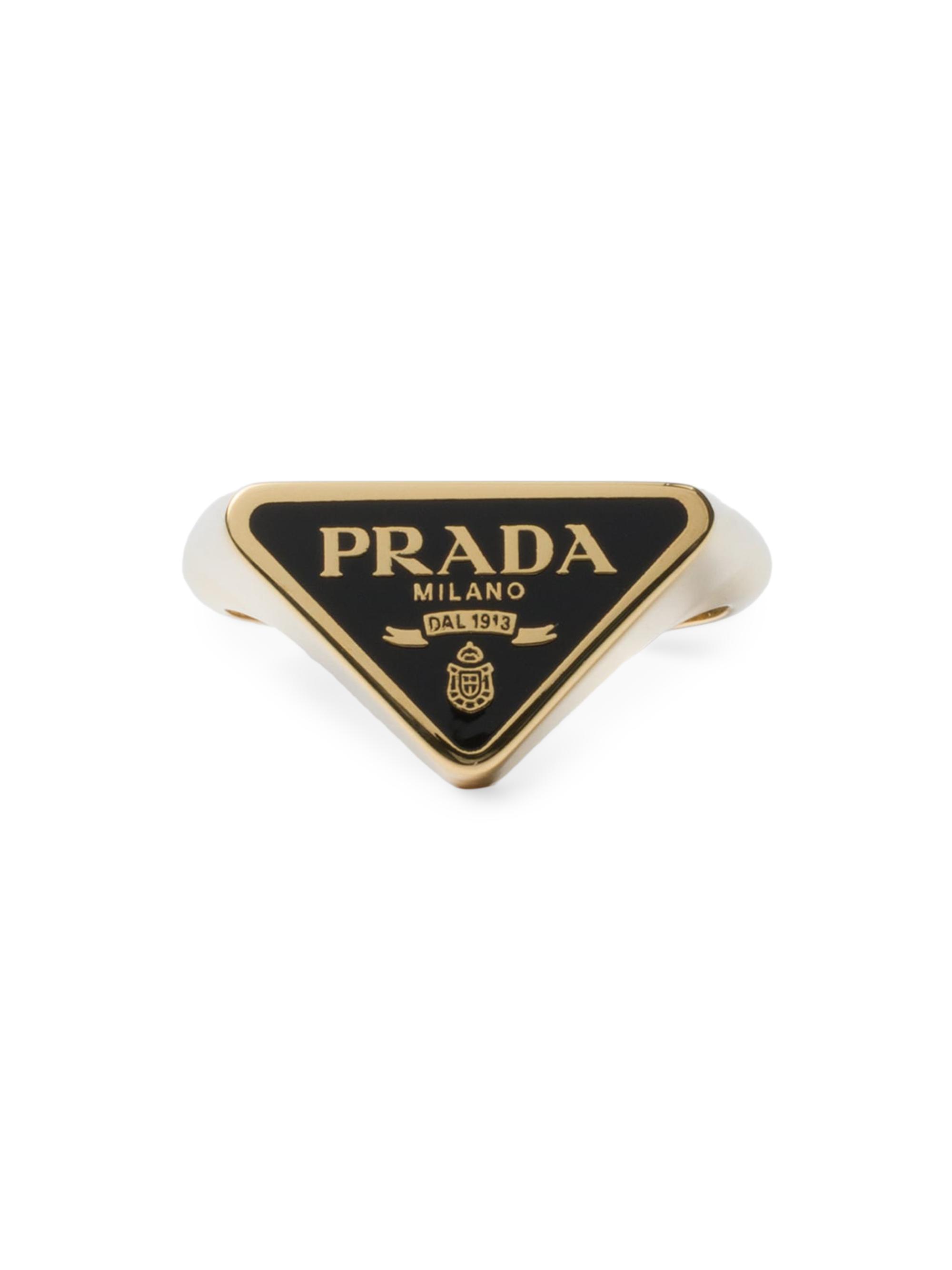 Prada Women's Enameled Metal Ring - Gold