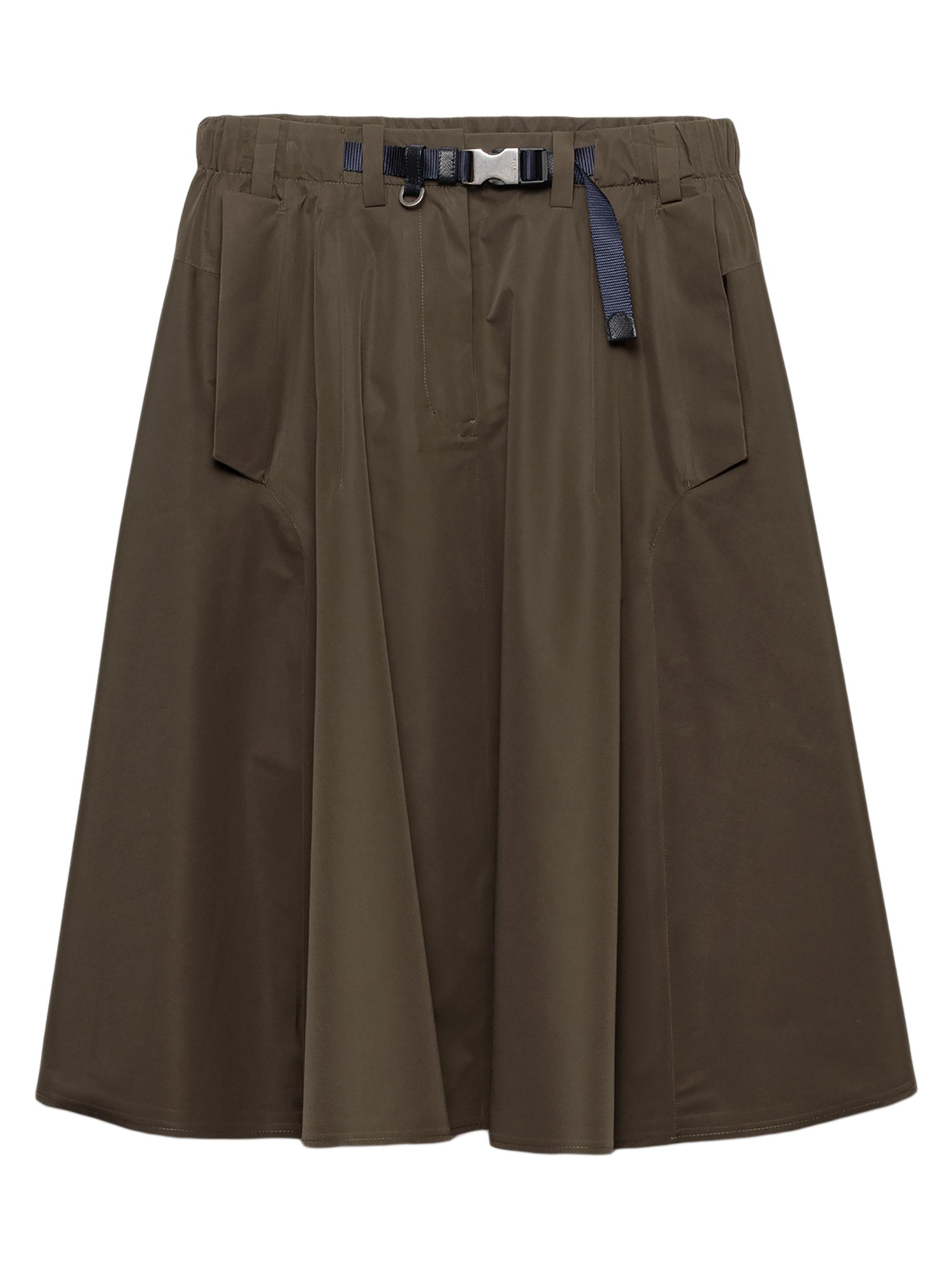 Prada Women's Technical Fabric Circle Skirt - Green