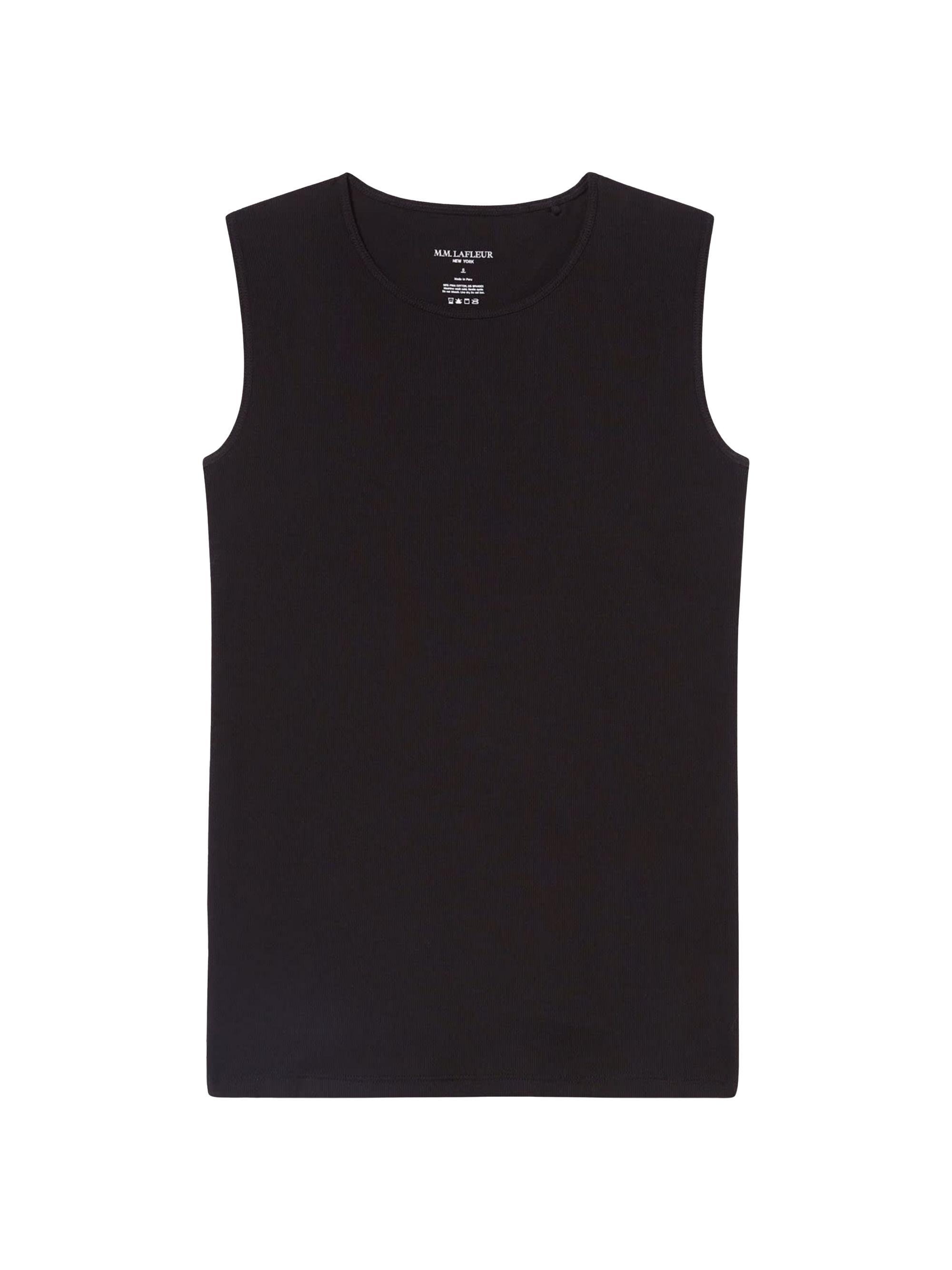 M.M.LaFleur Women's Paige Ribbed Pima Cotton Tank - Black