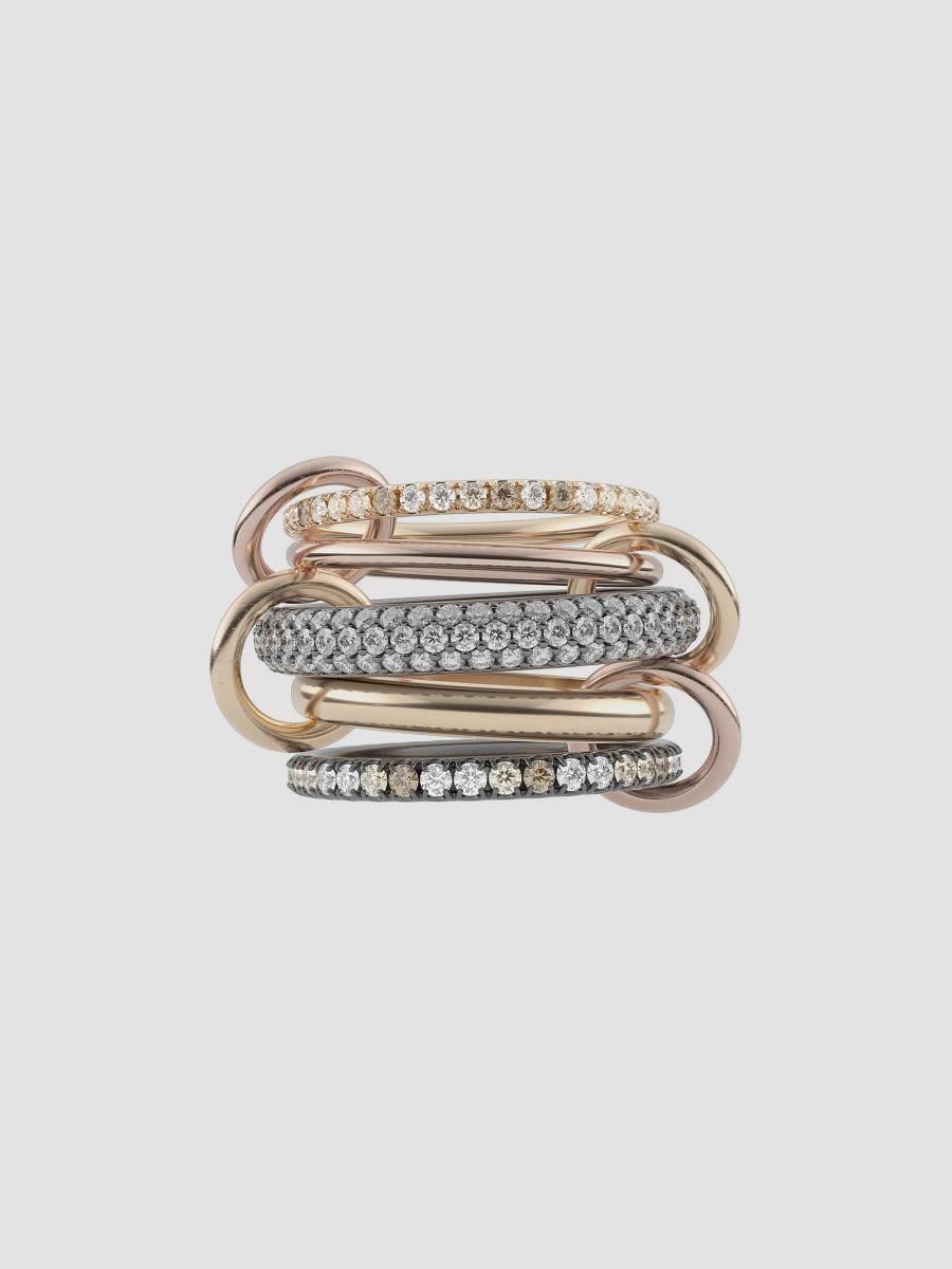 Spinelli Kilcollin Women's Leo Sterling Silver, Two-tone 18k Gold & 2.70 Tcw Diamond Multi-band Ring