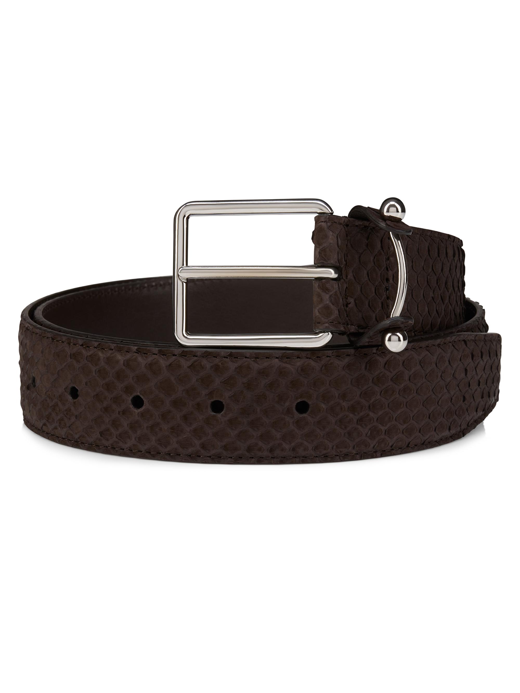 Christian Louboutin Men's Chambeliss Belt - Cafe