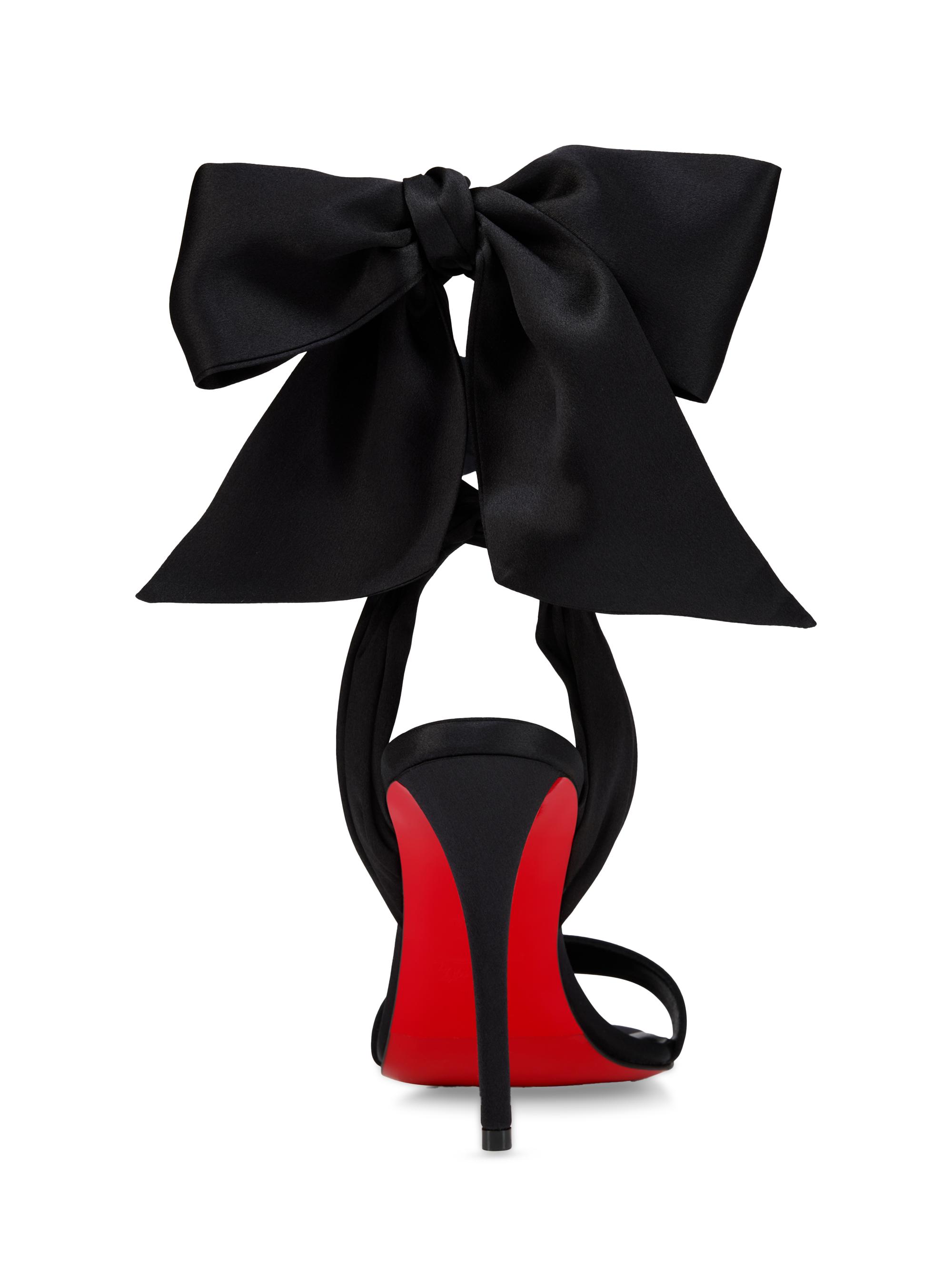 Christian Louboutin Miss Z Du Desert 100MM Satin Sandals | Saks