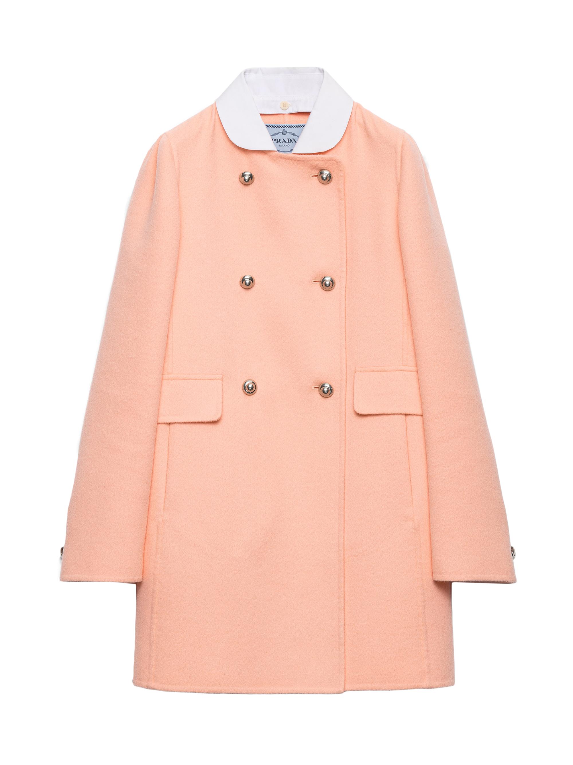 Prada Double-Breasted Lightweight Cashmere Peacoat | Saks Fifth Avenue