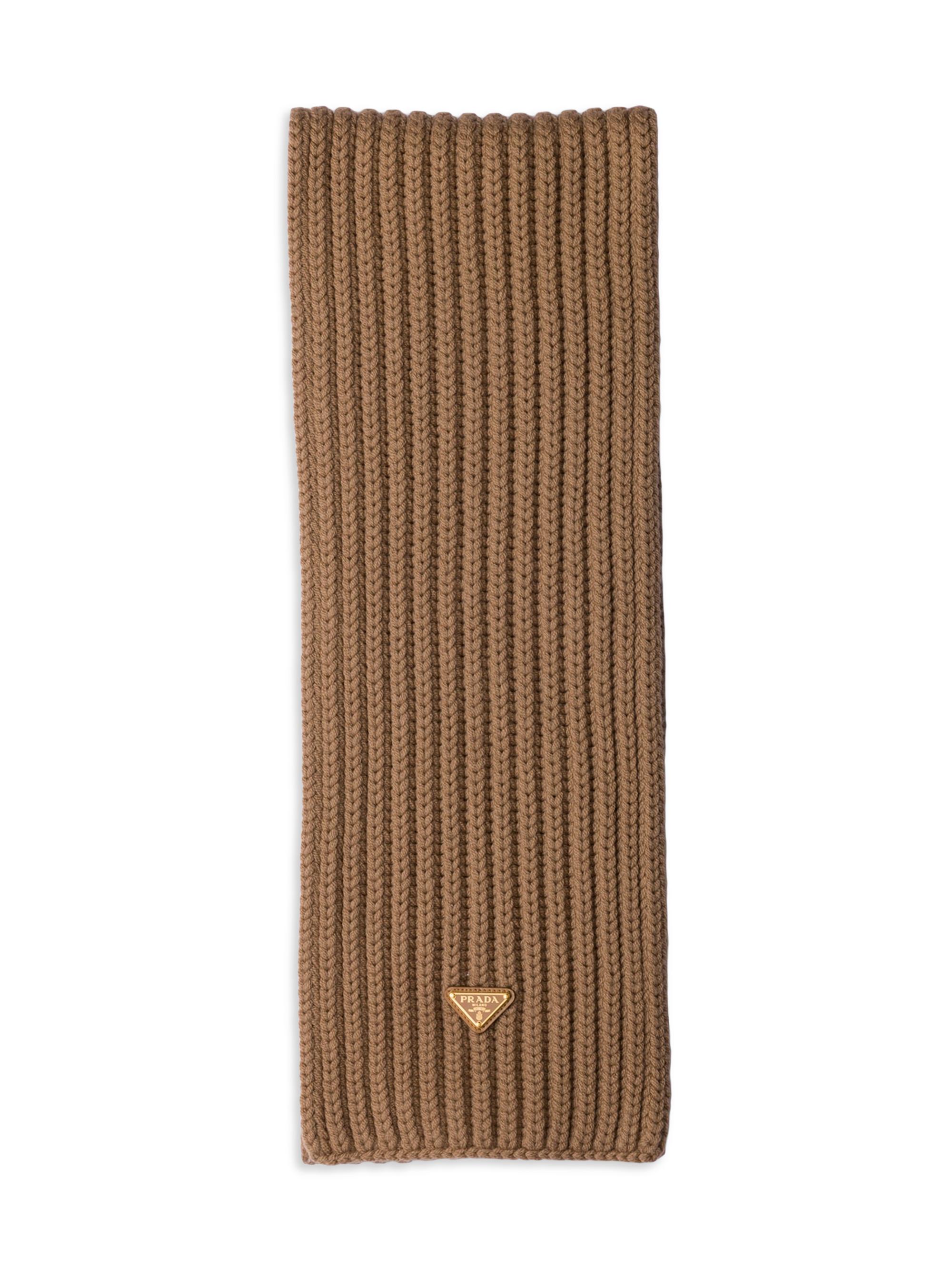 Prada Women's Wool Scarf - Brown