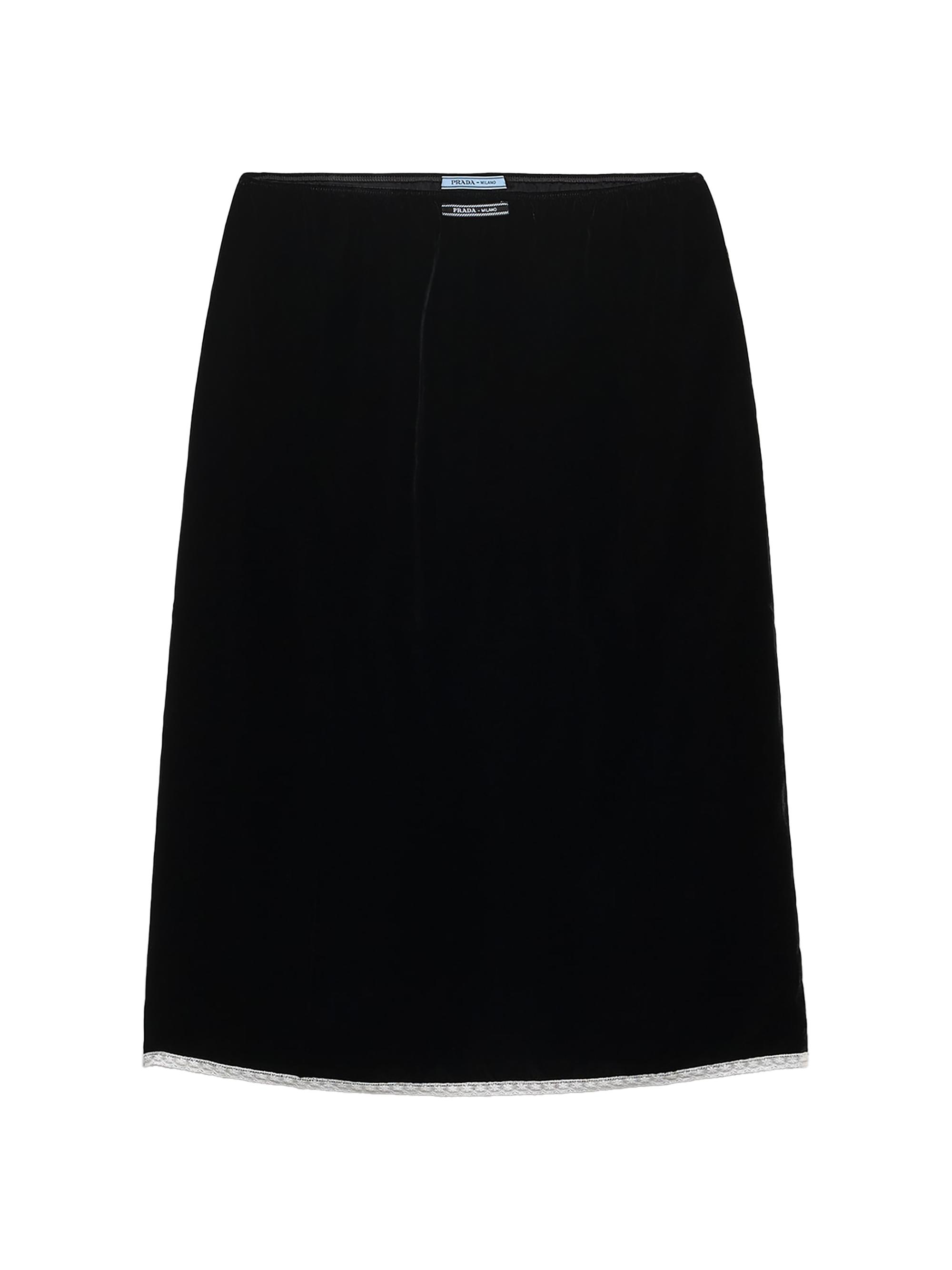 Prada Women's Velvet Underskirt - Black