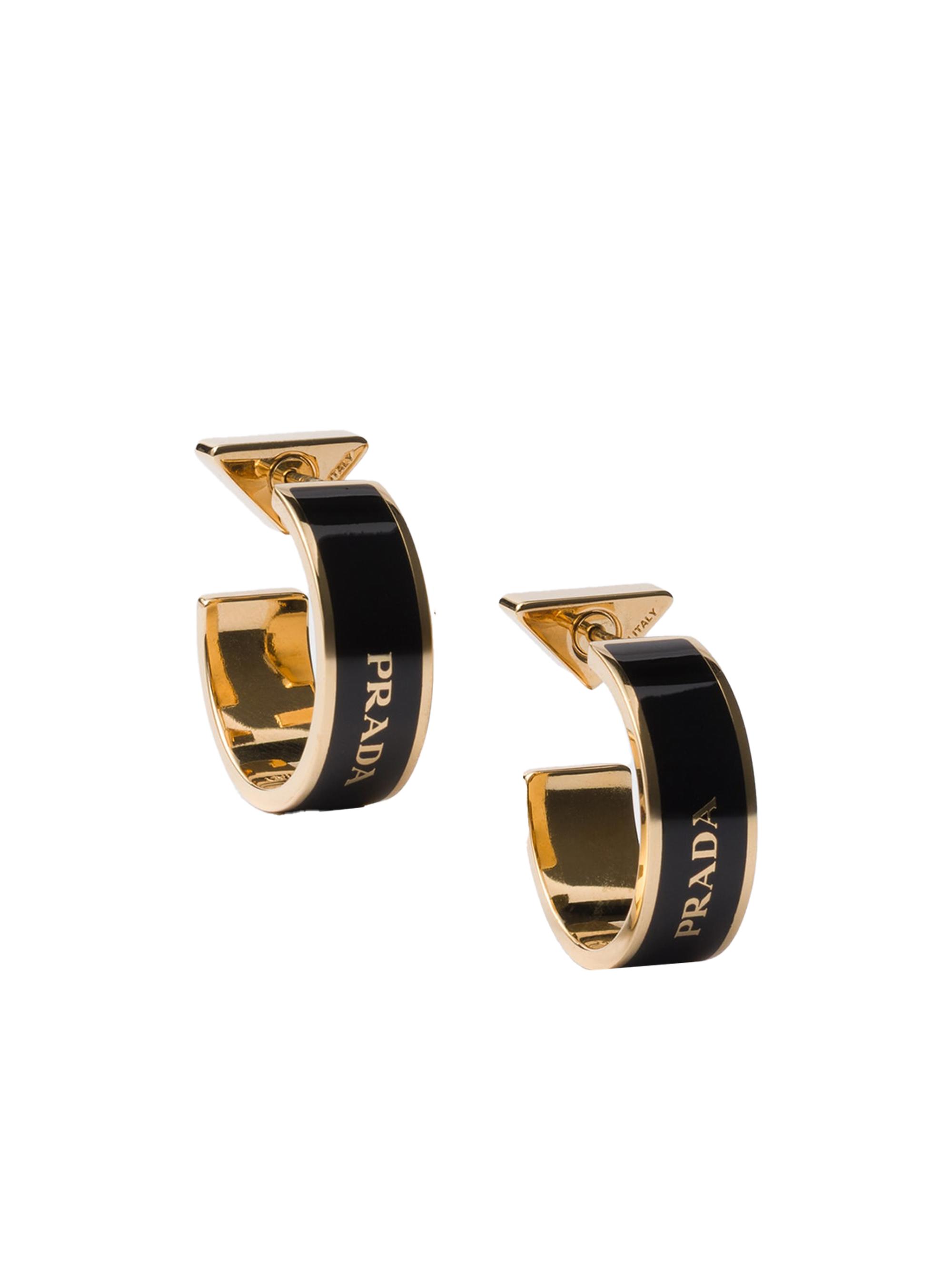 Prada Women's Metal Earrings - Black