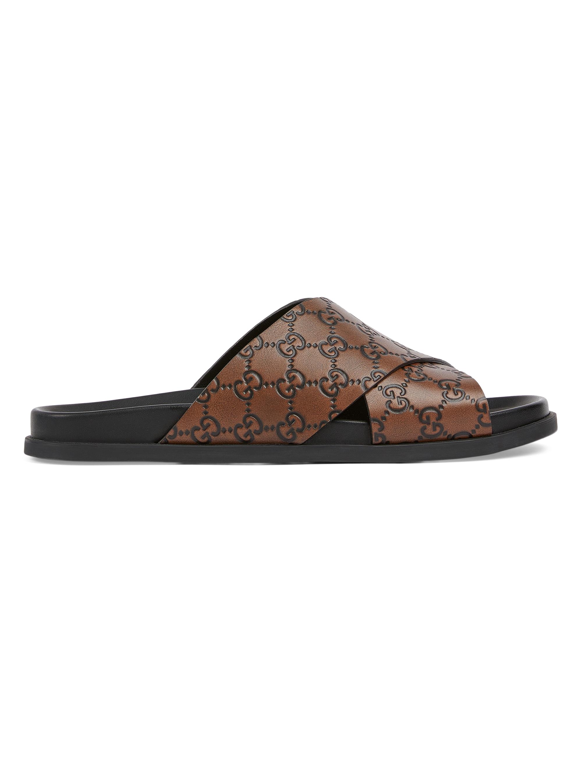 Gucci Rhein GG Canvas Slide Sandals | Saks Fifth Avenue