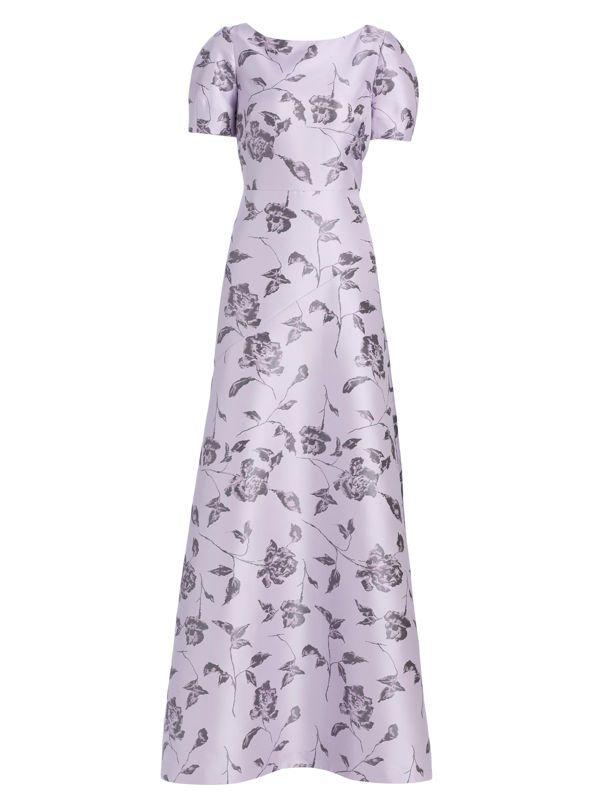 Kay Unger Women's Joyce Floral Jacquard Gown - Light Violet