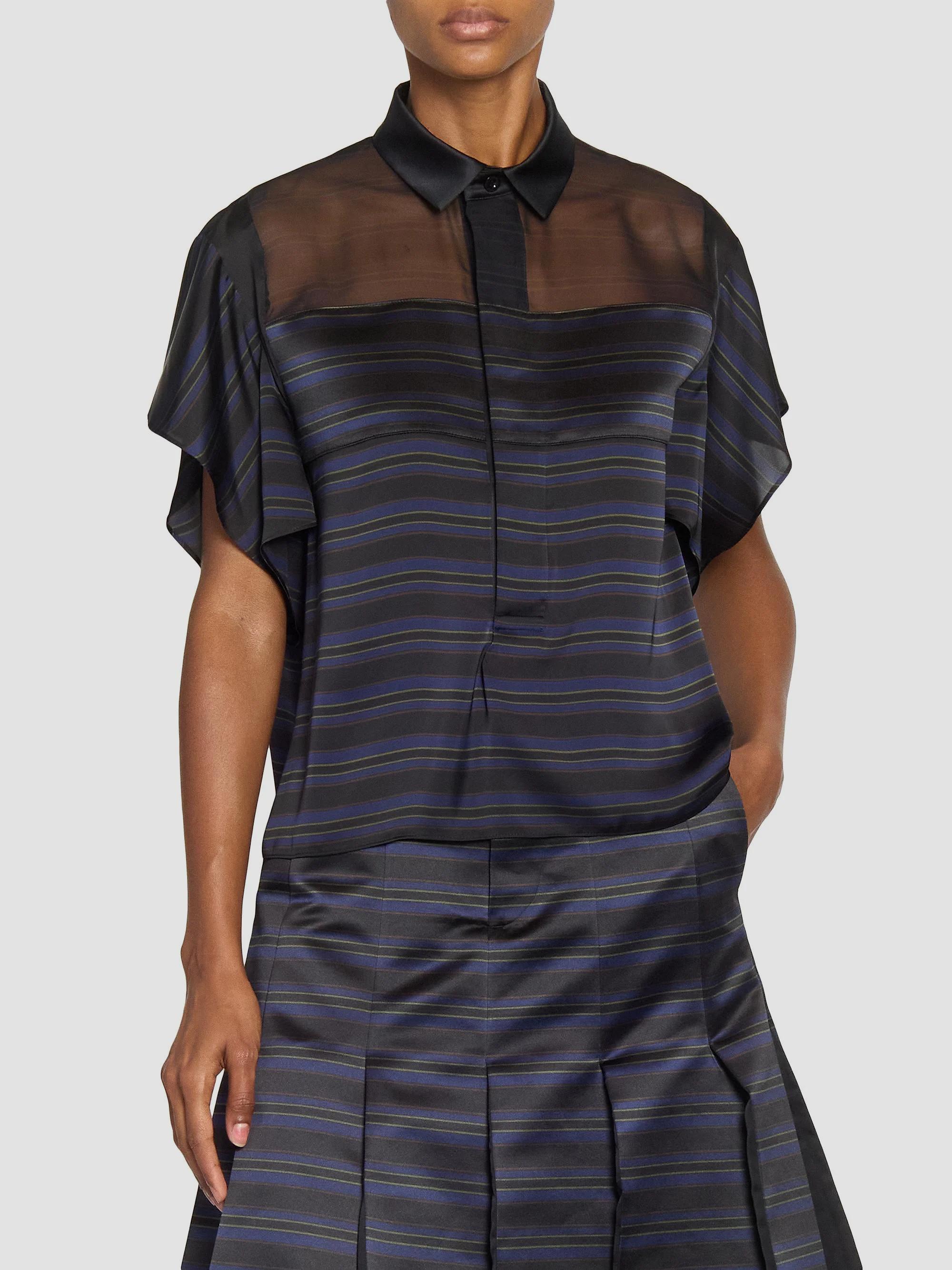 sacai Striped Sheer Yoke Shirt | Saks Fifth Avenue