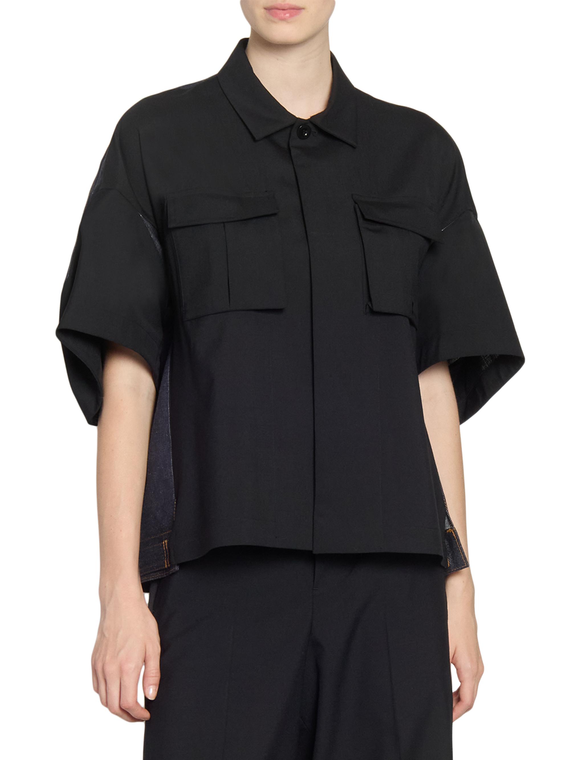 sacai Suiting & Denim Shirt | Saks Fifth Avenue