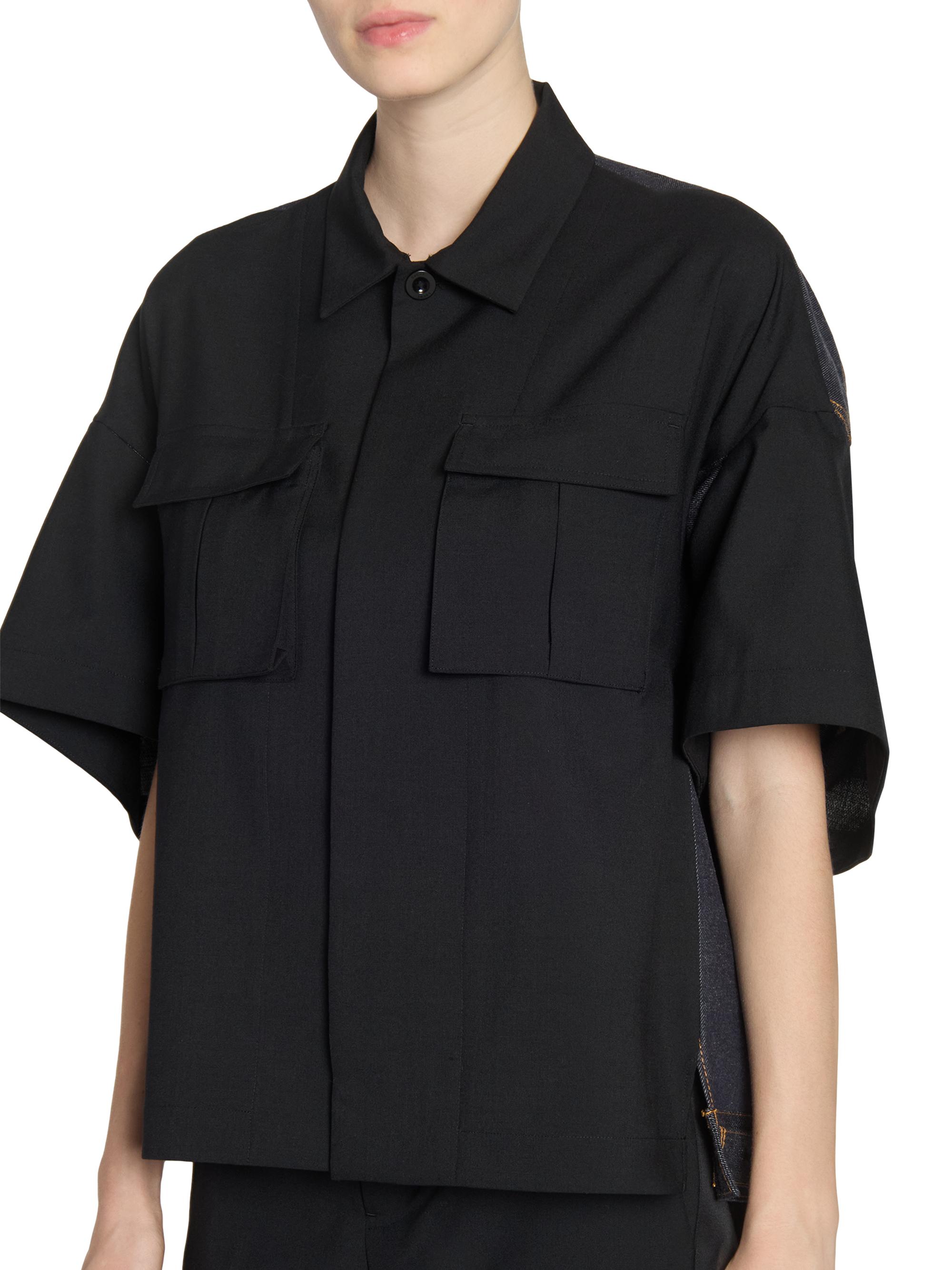 Sacai Suiting & Denim Shirt | Saks Fifth Avenue