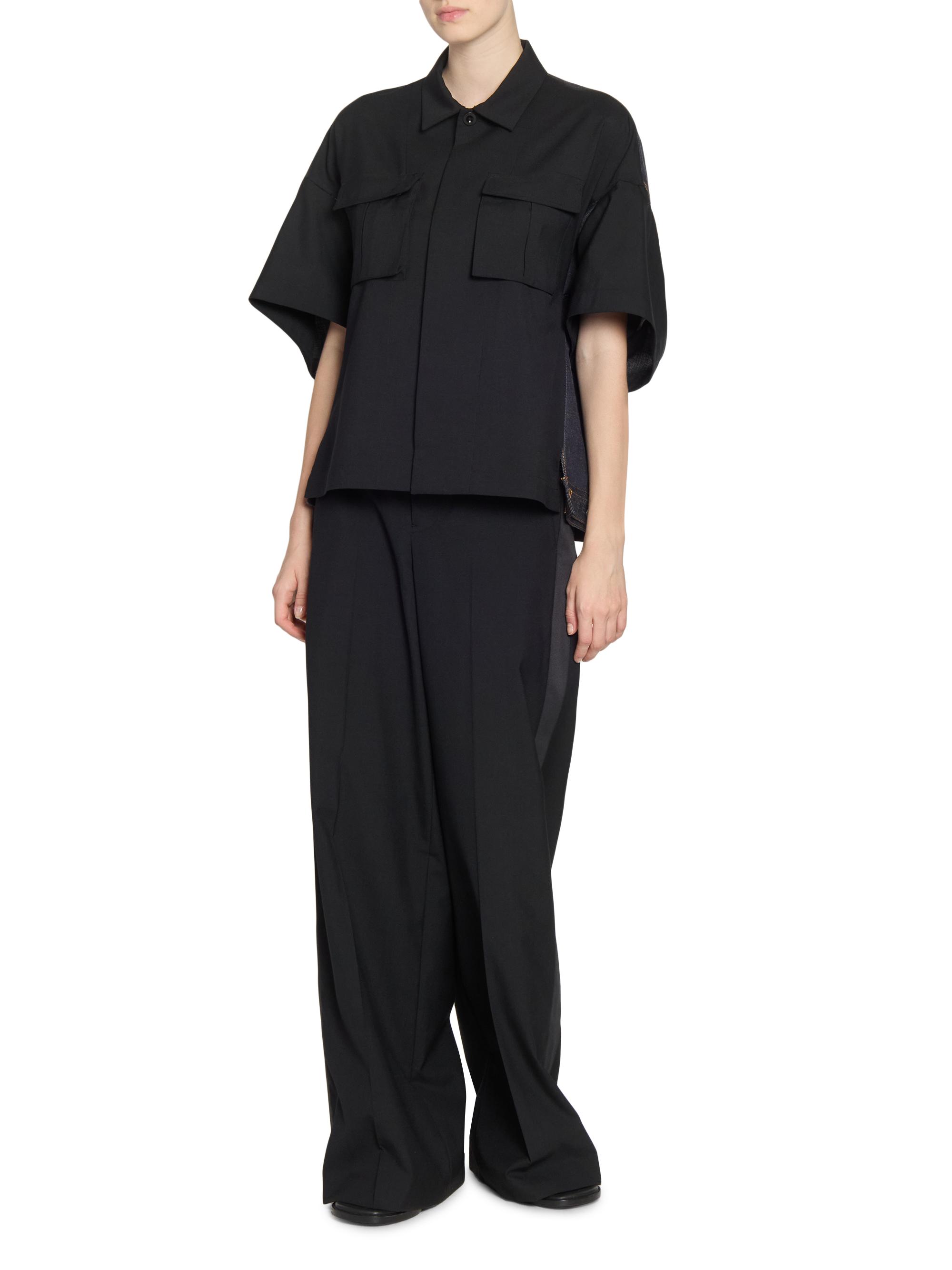 Sacai Suiting & Denim Shirt | Saks Fifth Avenue