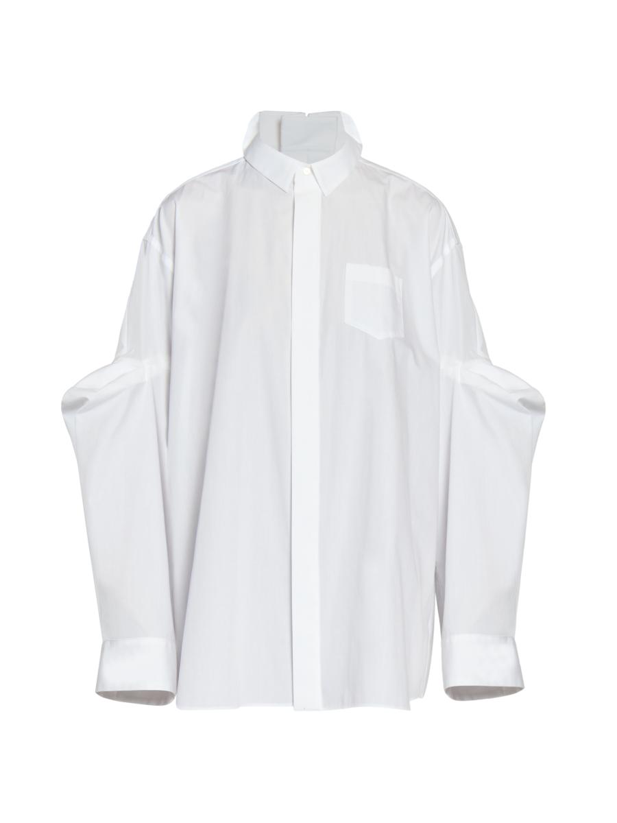 Sacai Oversized Balloon-Sleeve Poplin Shirt | Saks Fifth Avenue