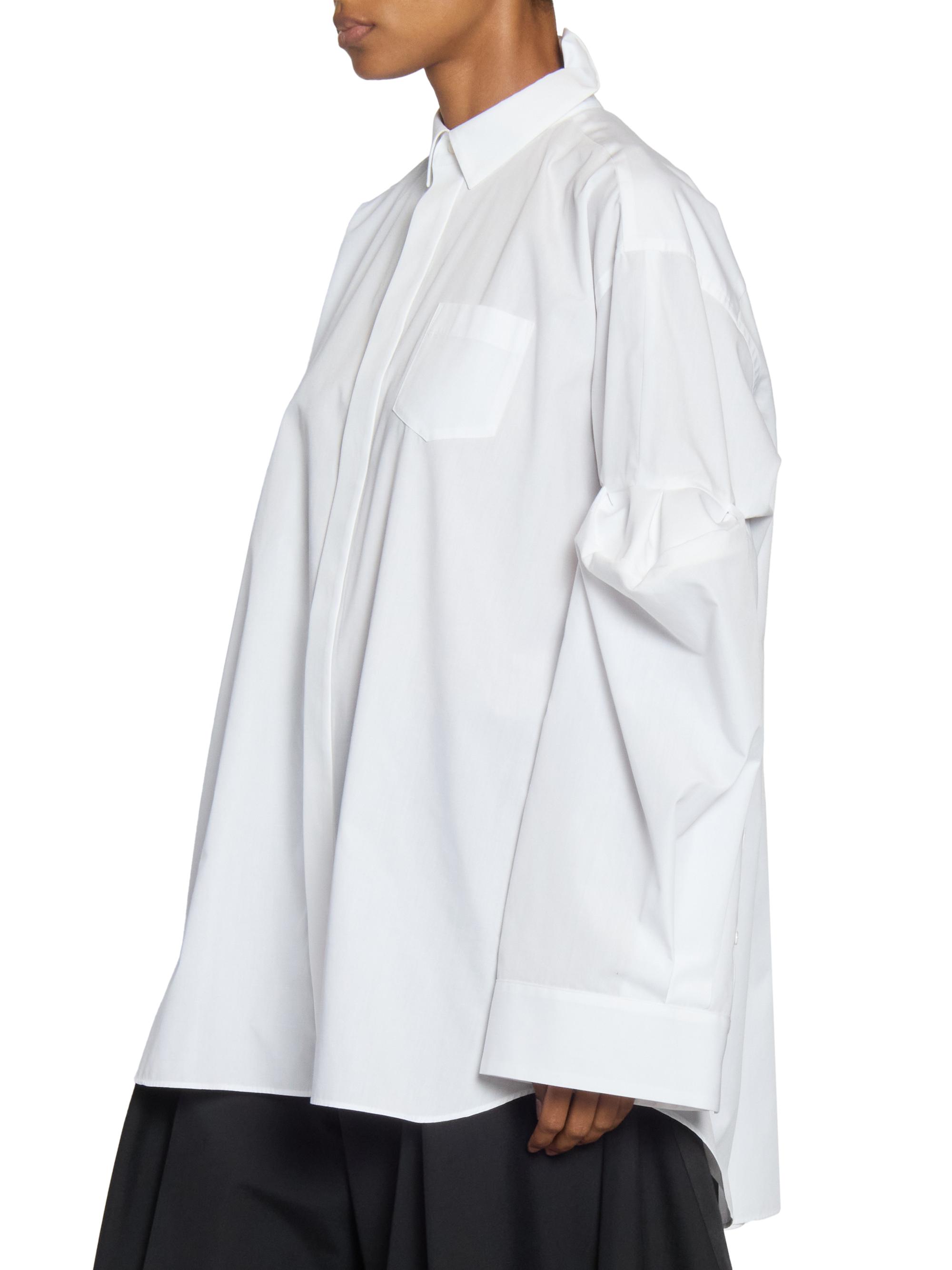 Sacai Oversized Balloon-Sleeve Poplin Shirt | Saks Fifth Avenue