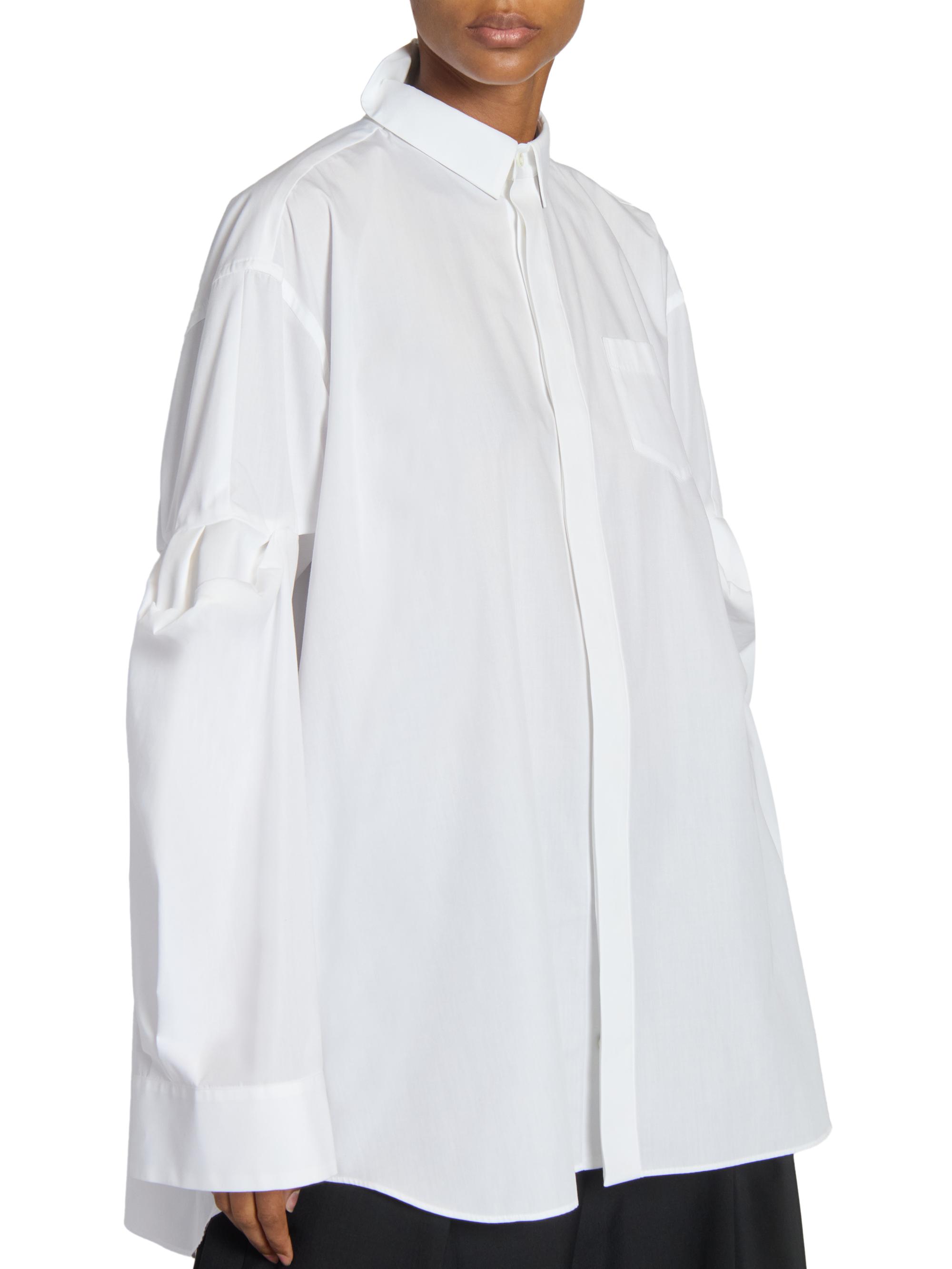 Sacai Oversized Balloon-Sleeve Poplin Shirt | Saks Fifth Avenue