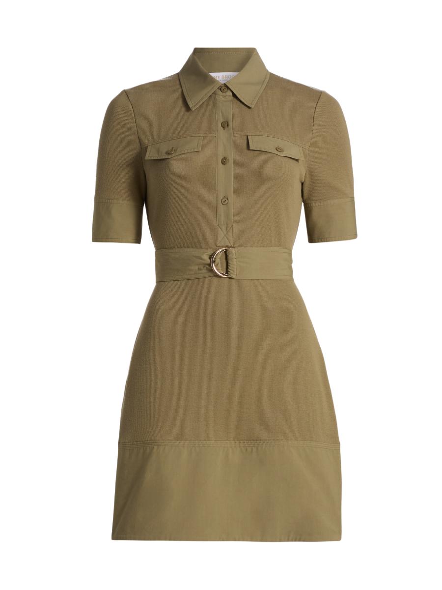 Ramy Brook Alessia Belted Rib-Knit Shirtdress | Saks Fifth Avenue