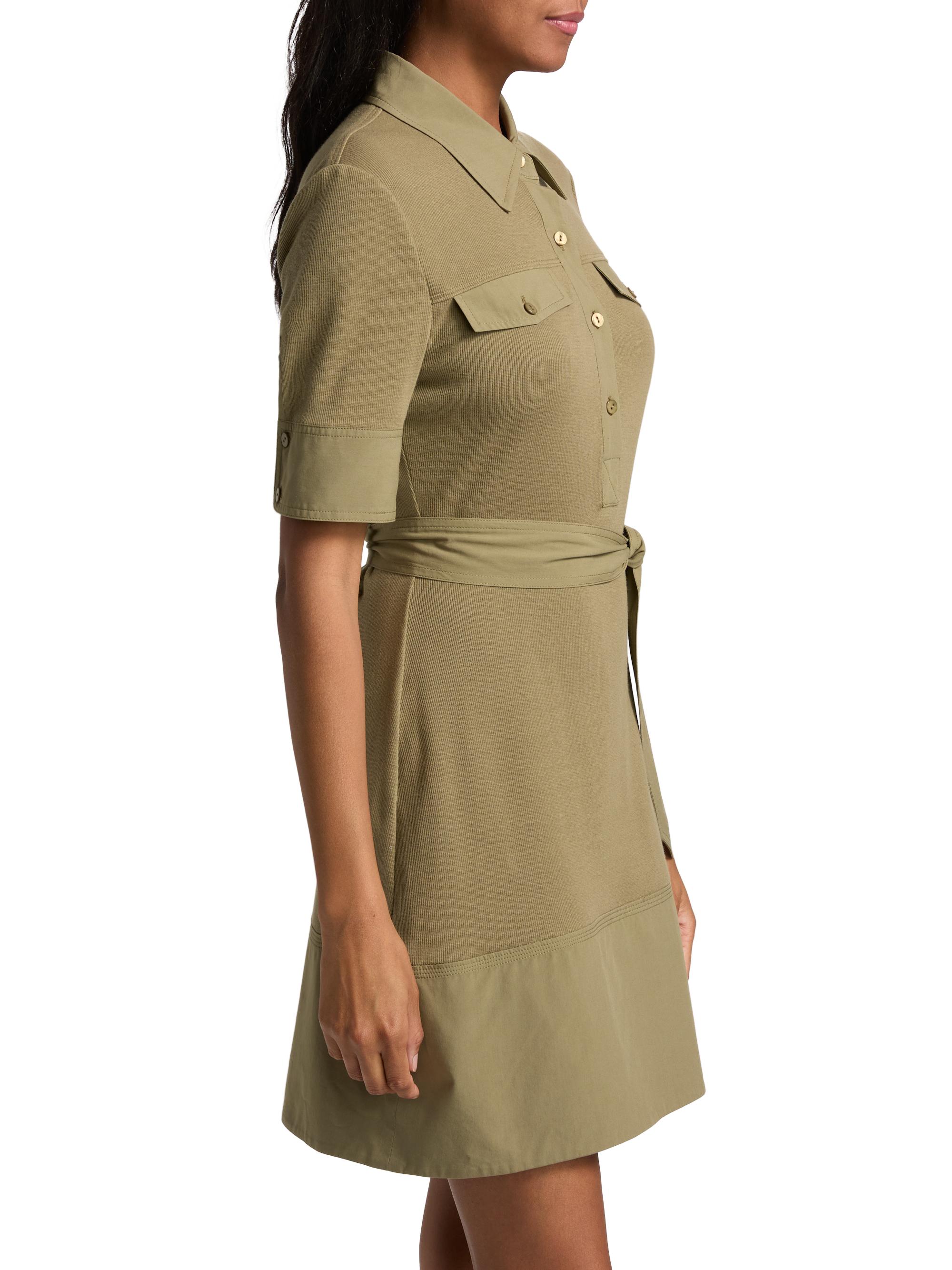 Ramy Brook Alessia Belted Rib-Knit Shirtdress | Saks Fifth Avenue
