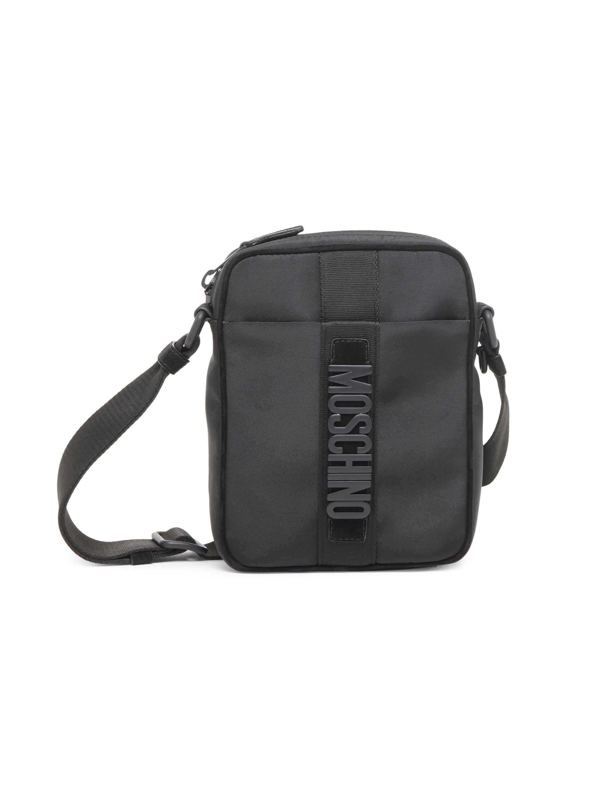 Moschino Men's Logo Hardware Crossbody Bag - Black