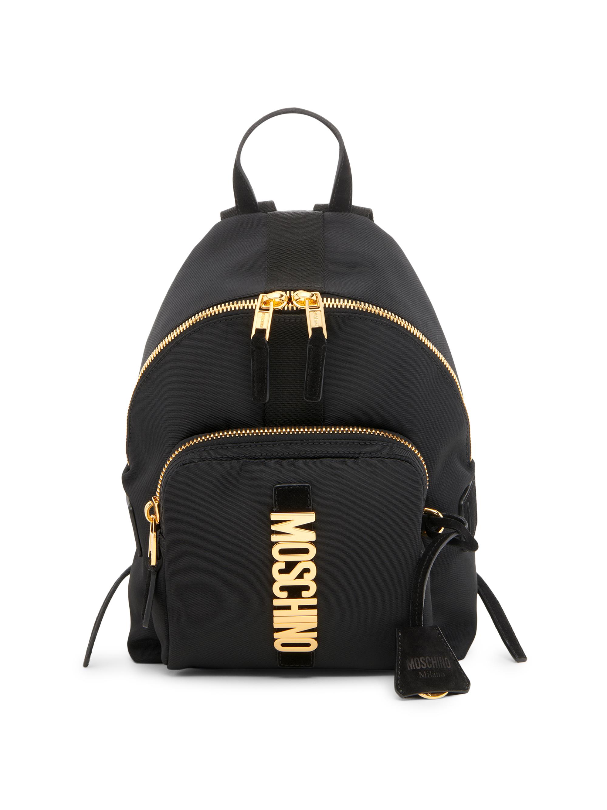 Moschino Men's Logo Hardware Backpack - Black